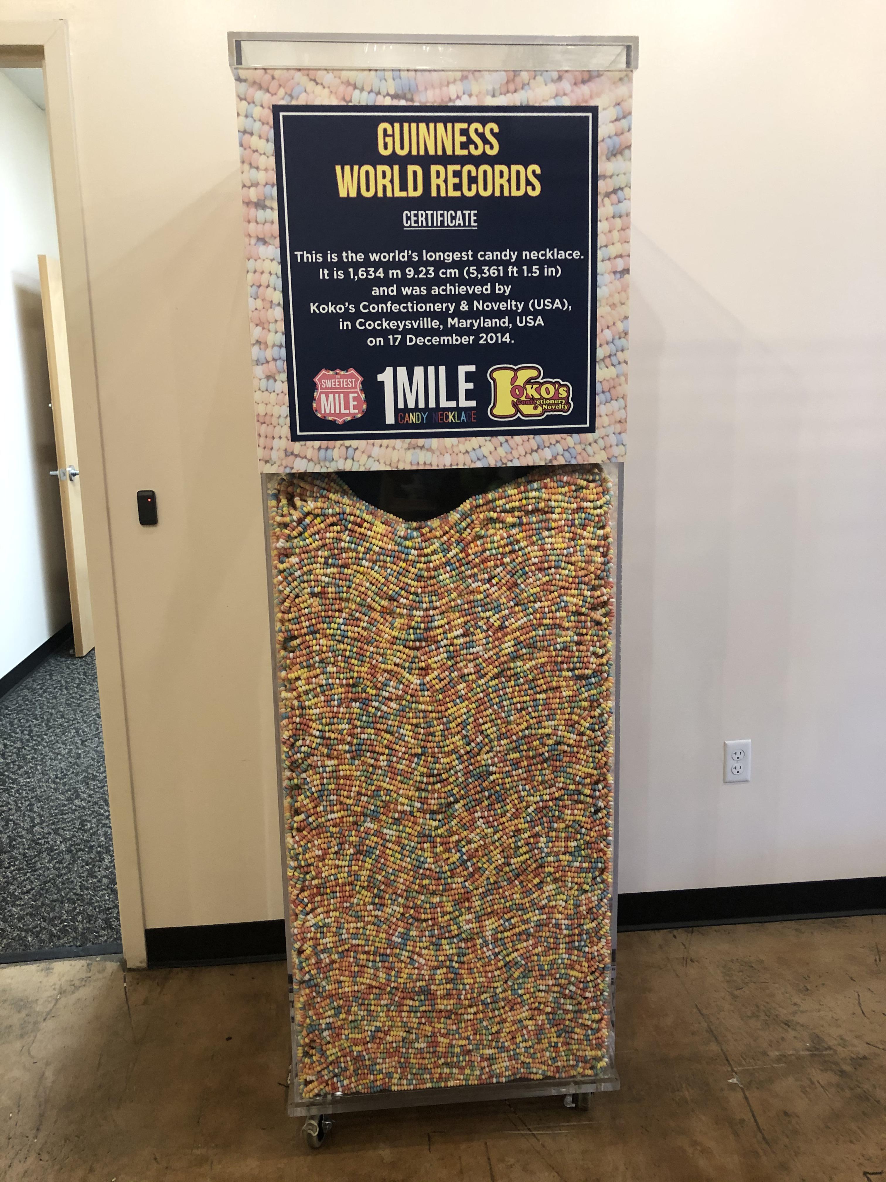 My office made the world’s largest candy necklace. Just over 1 mile long! r/mildlyinteresting