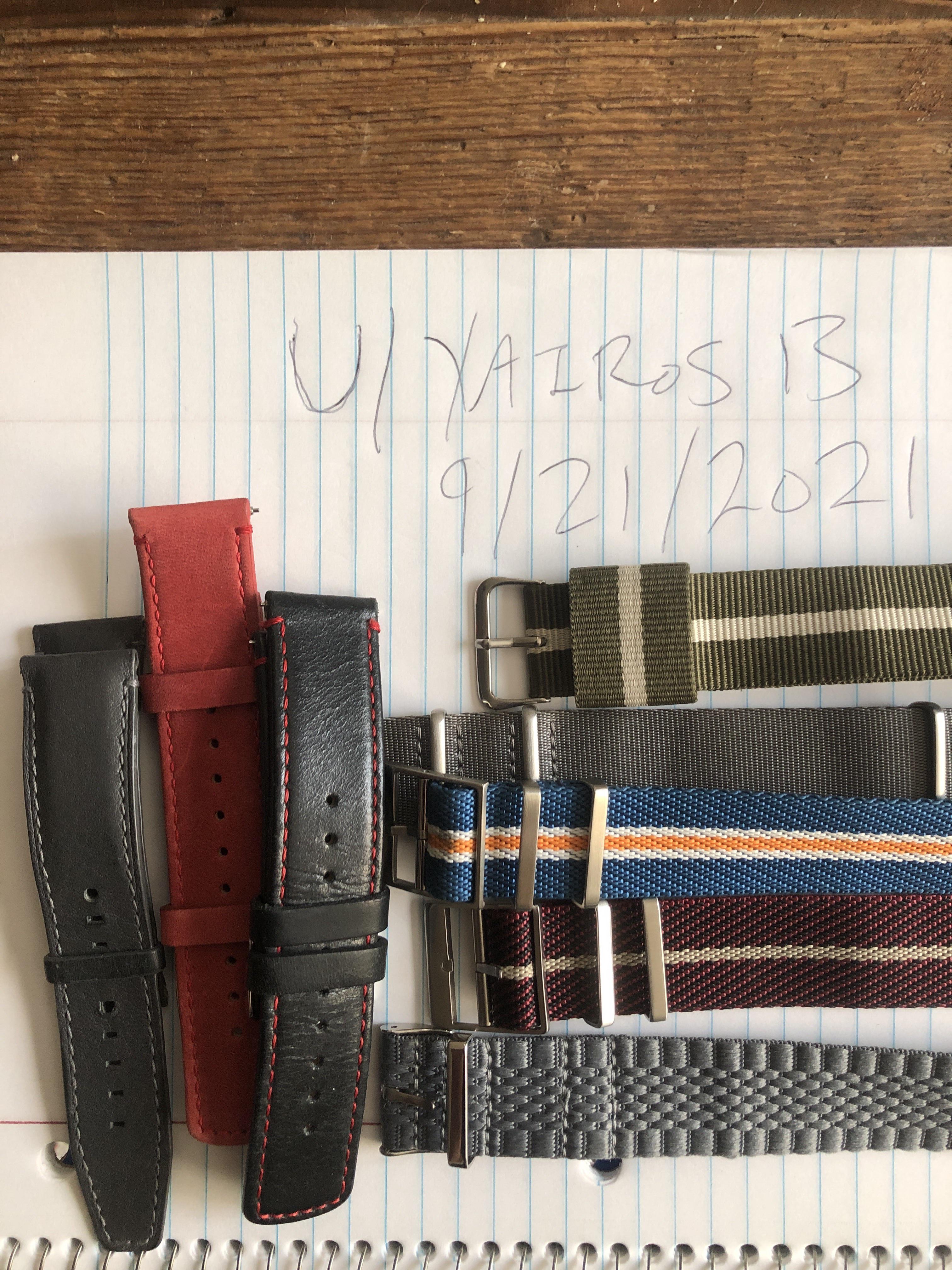 [WTS] Take all of these 22mm straps 2 Barton Bands leather, one Visitor Leather strap, one BB