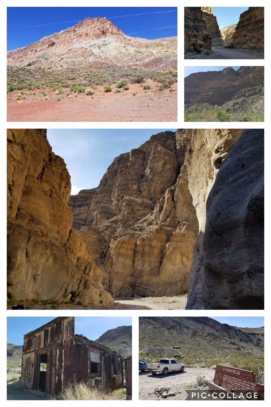 Death Valley NP, Titus Canyon. Temp today at Furance Creek