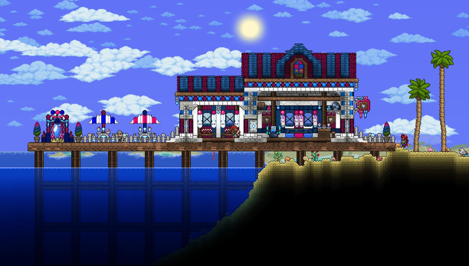 My Ice Cream shop/Ocean pylon ) Terraria