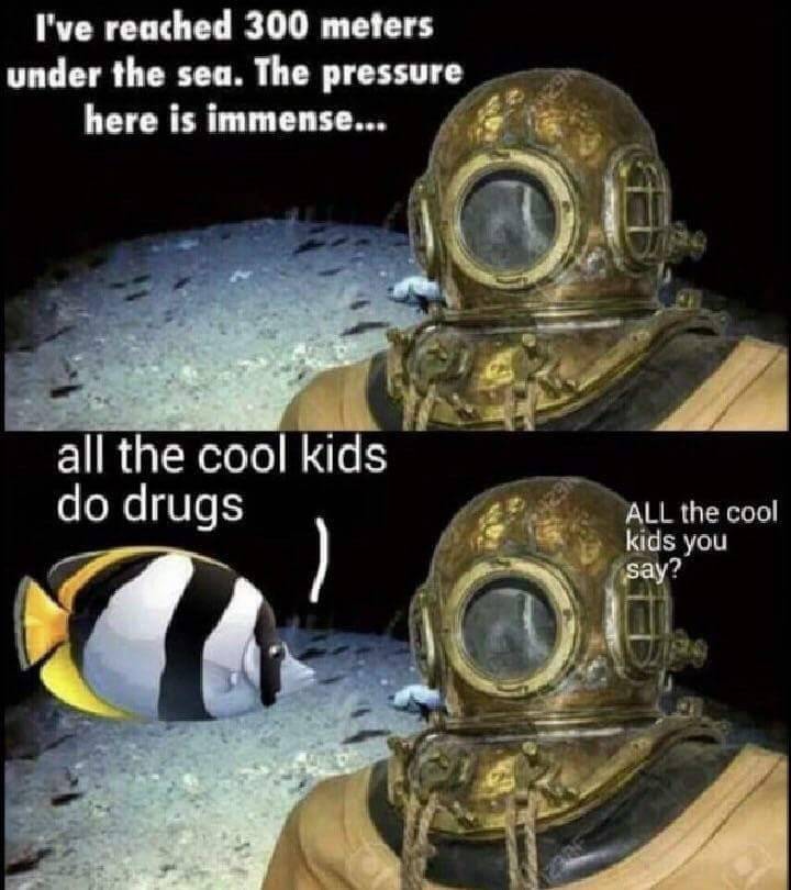 Diving gear won't protect you if you're THIS deep in the sea... r/memes