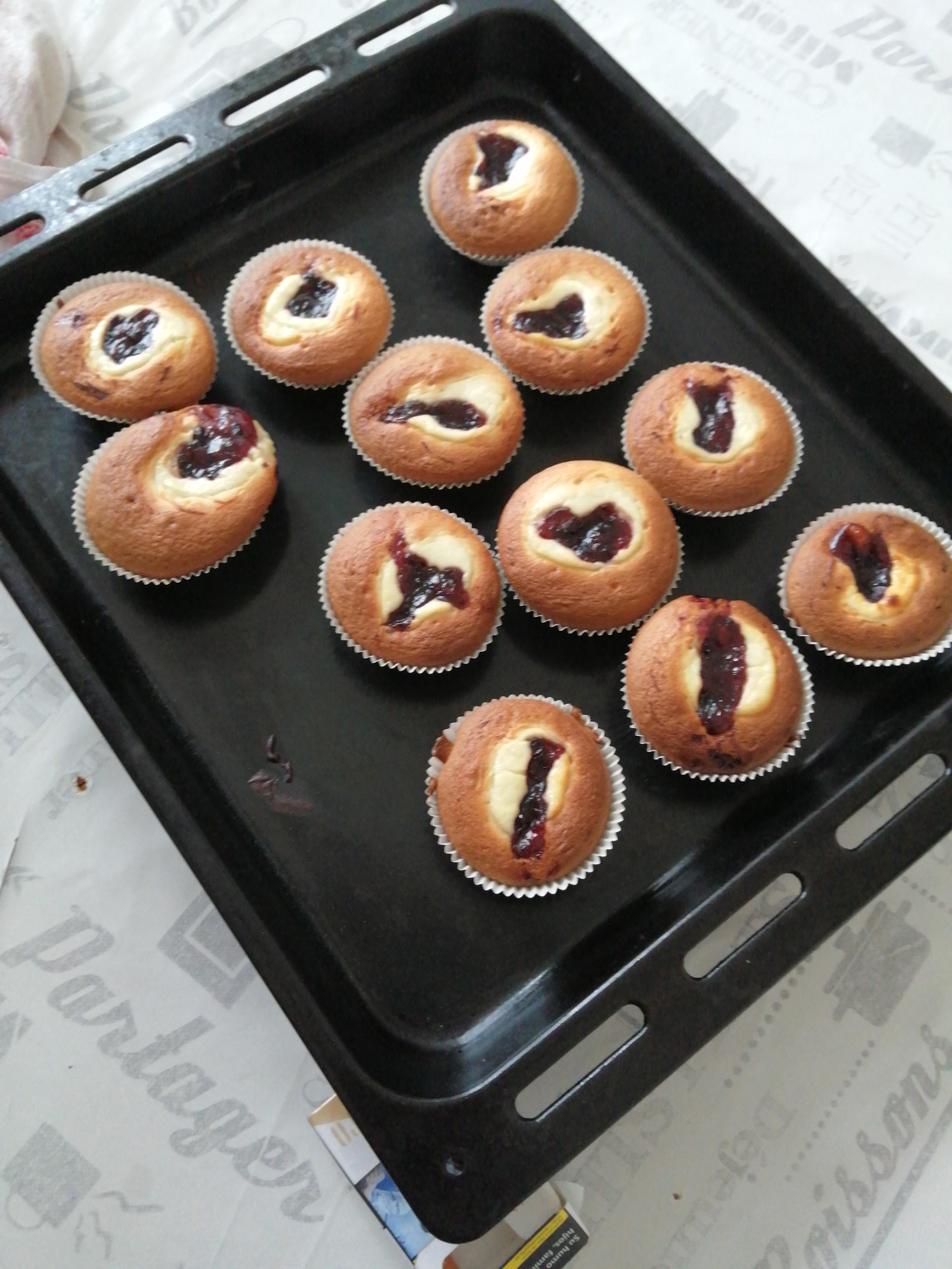 Yogurt Blueberry Jam muffins r/FoodPorn
