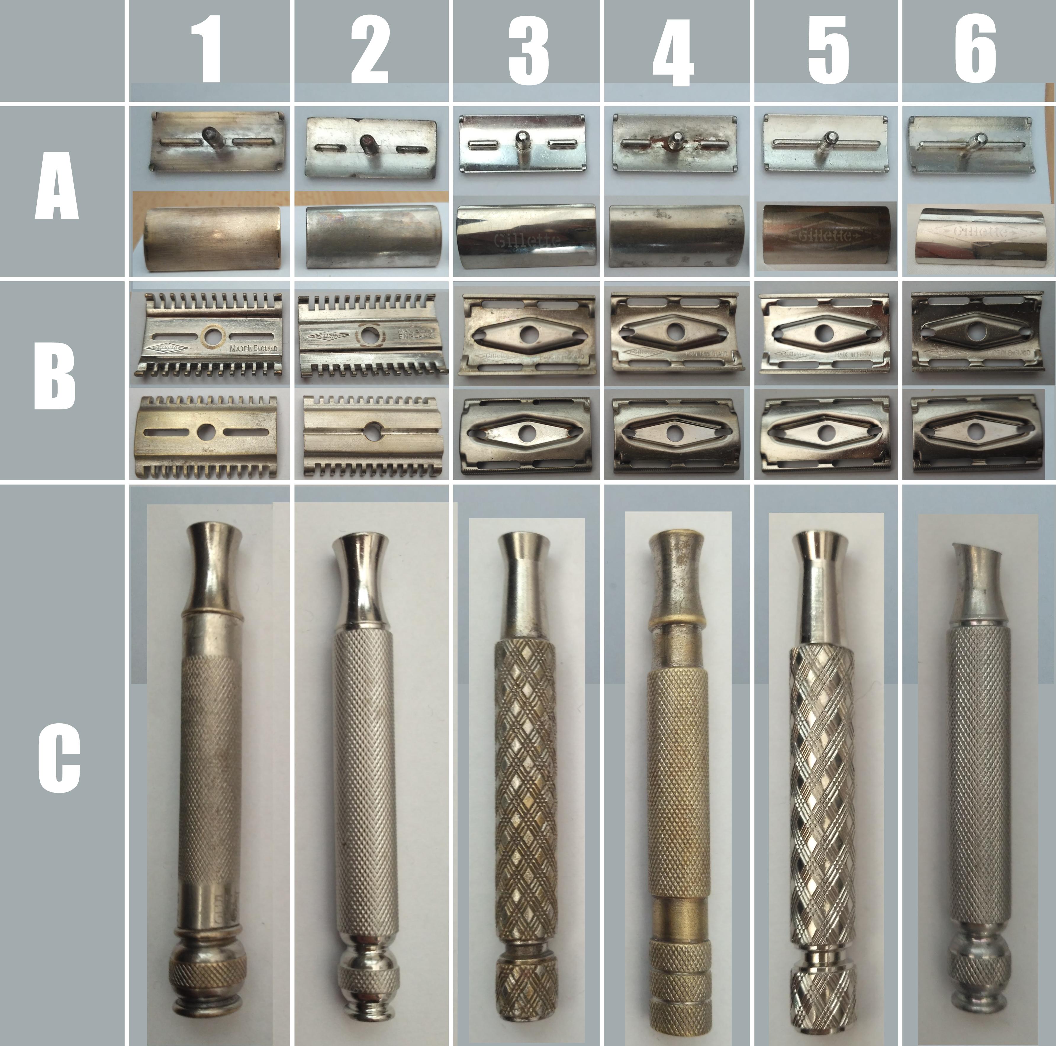 Please Help me identify this safety razors (and the combinations) r