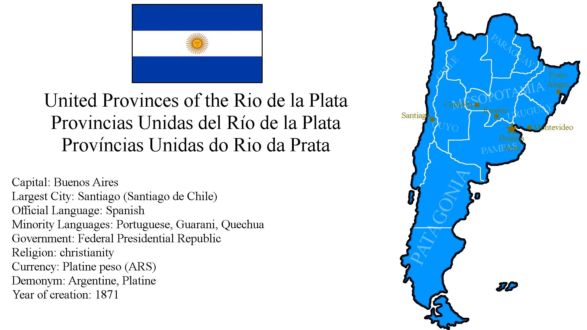 United Provinces of Rio de La Plata r/imaginarymaps