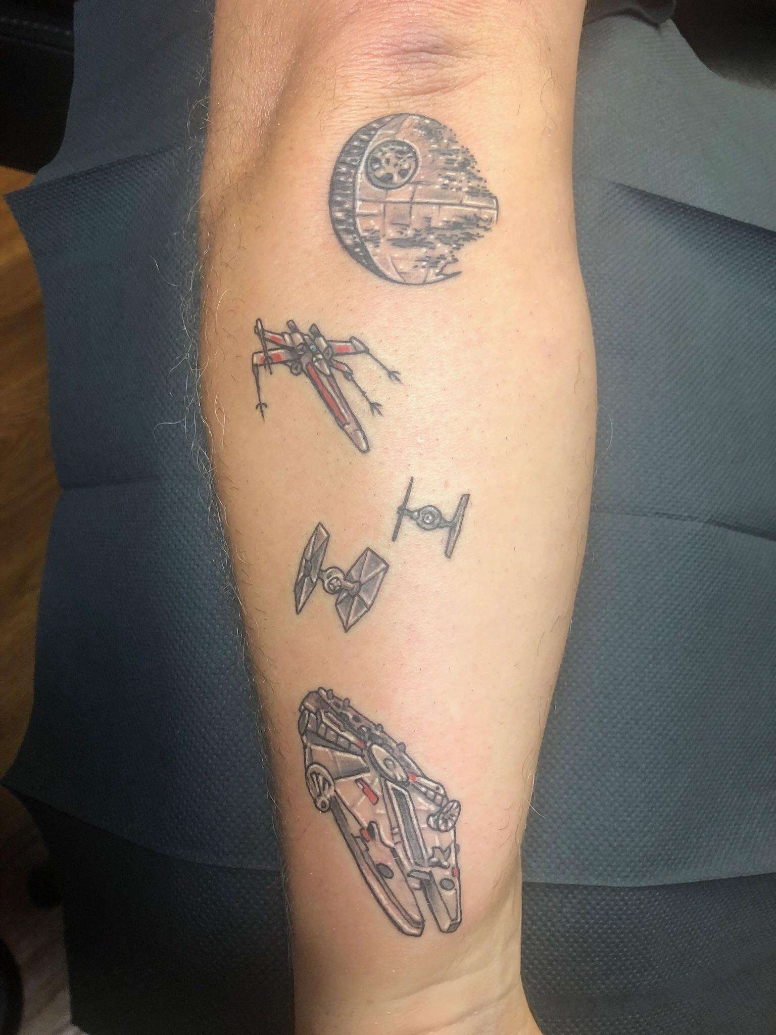 Most recent tattoo. Ships! r/StarWarsTattoo