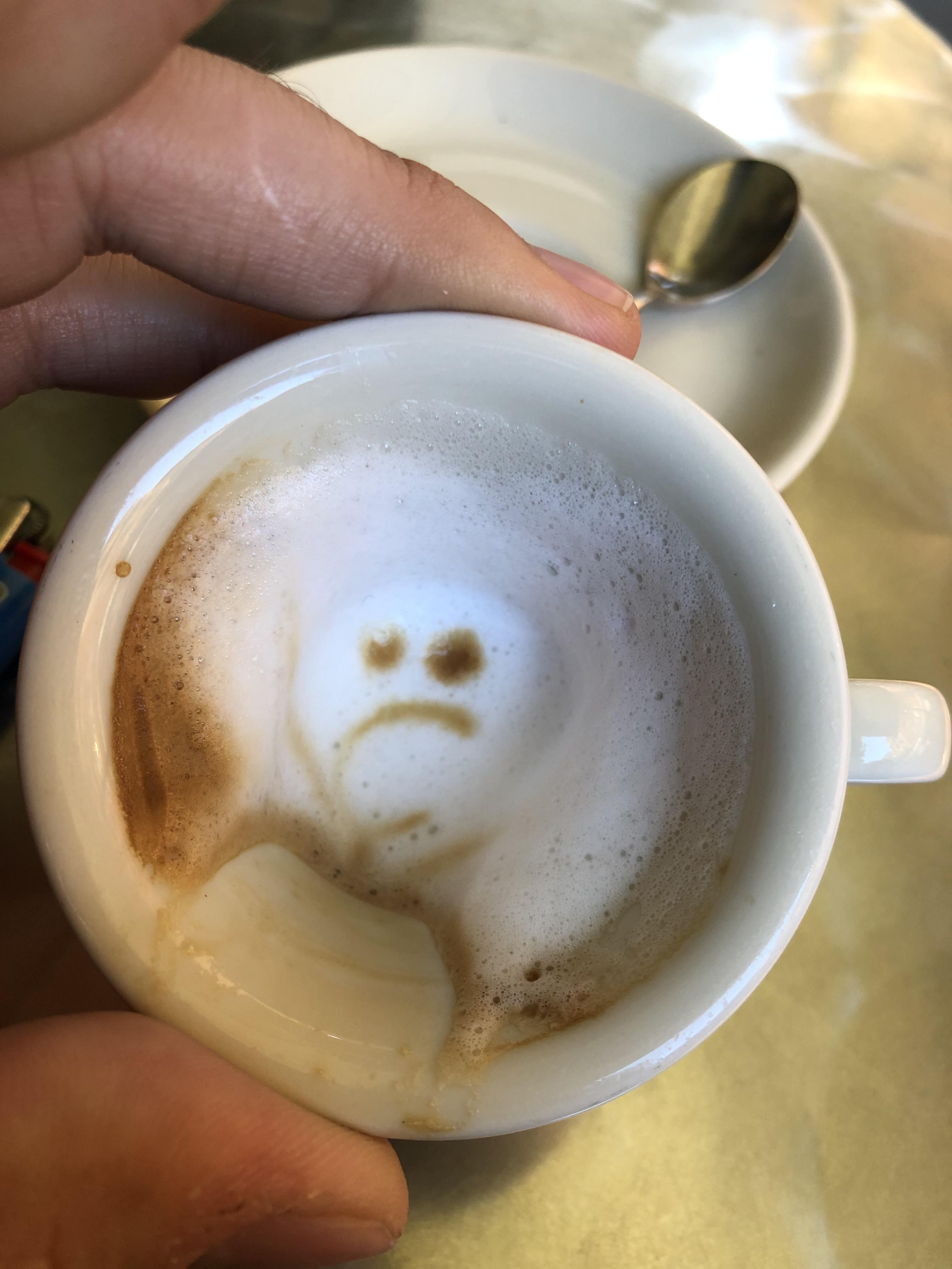 Feeling hungover, I wanted to treat myself to a coffee. Sneaky barista