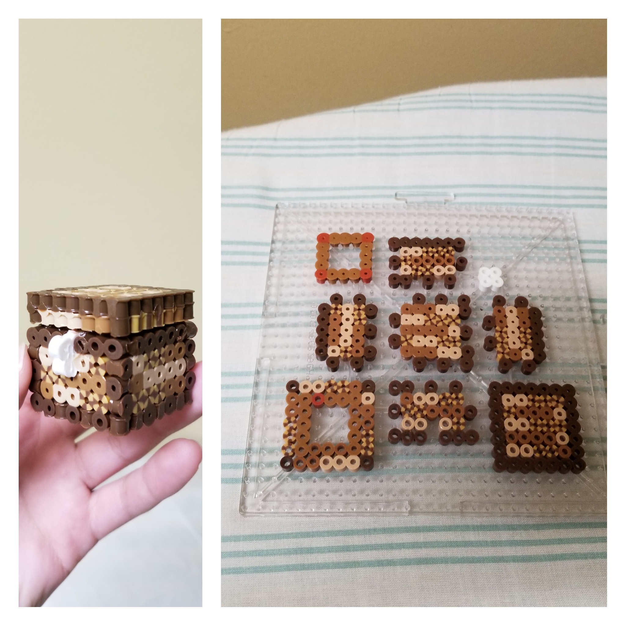 Perler bead chest with removable top! Was fun to make and design! r