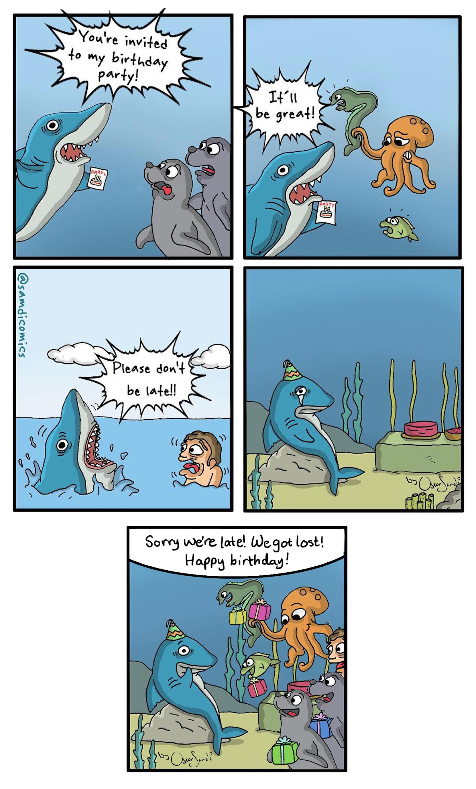 Happy birthday shark) sharks