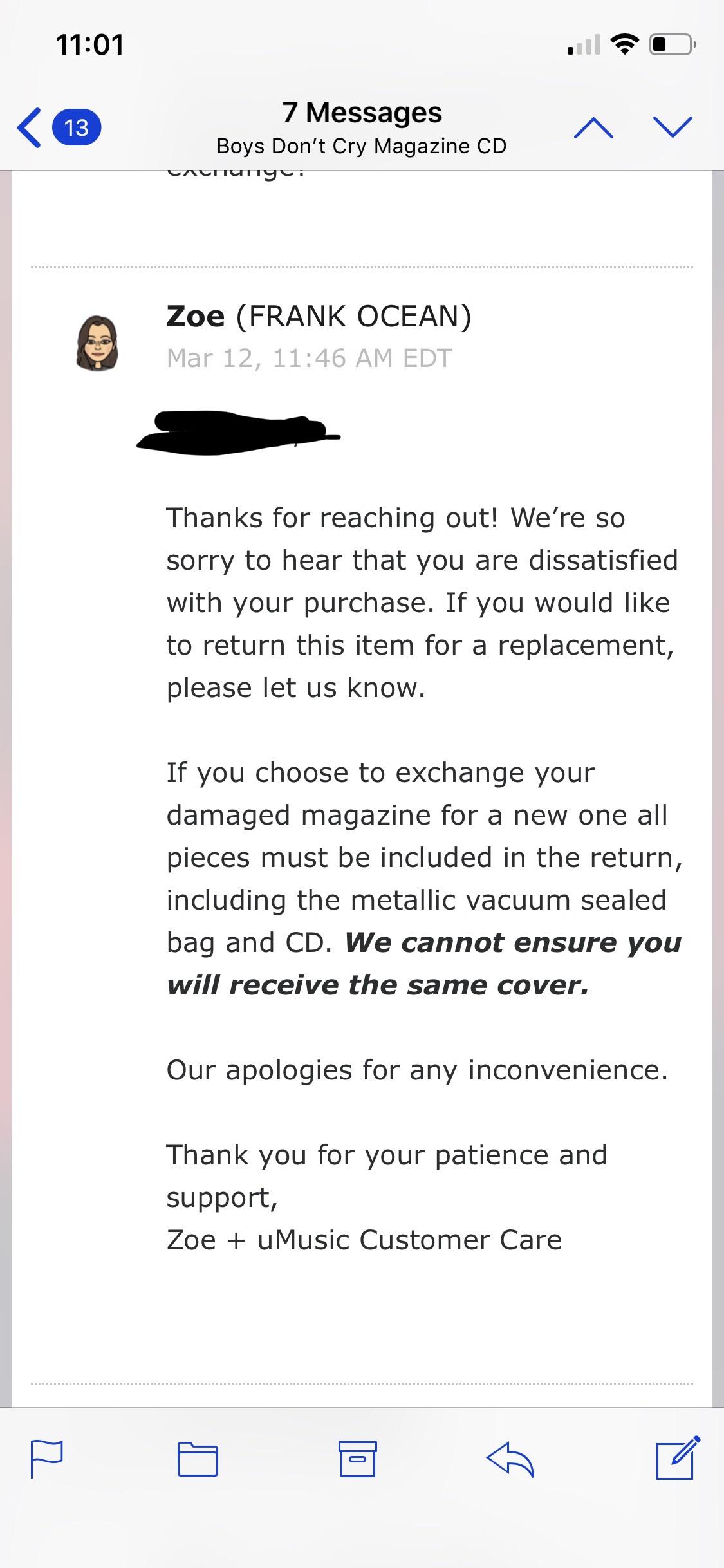 For all the people that have damaged goods, you should be receiving an