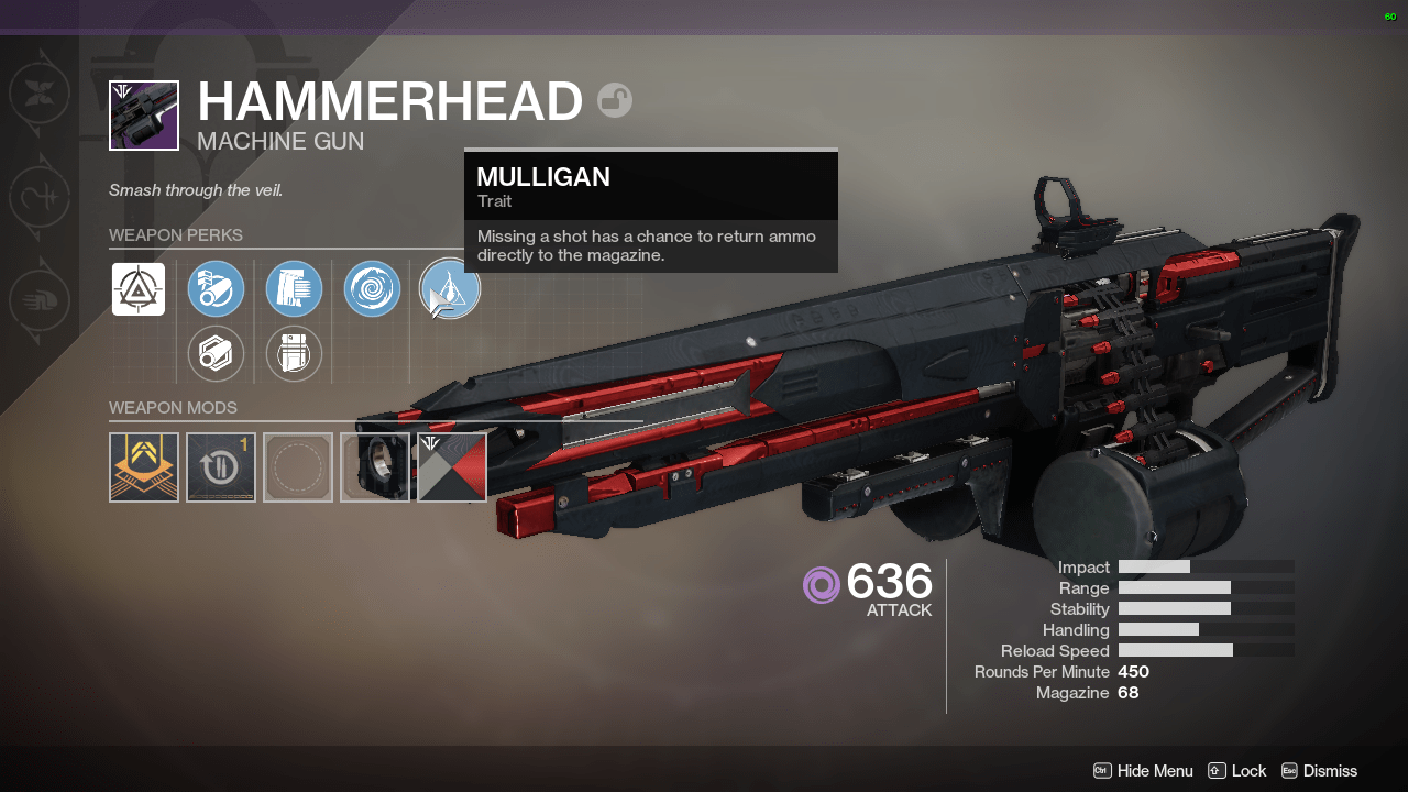 a Hammerhead with a very interesting perk destiny2