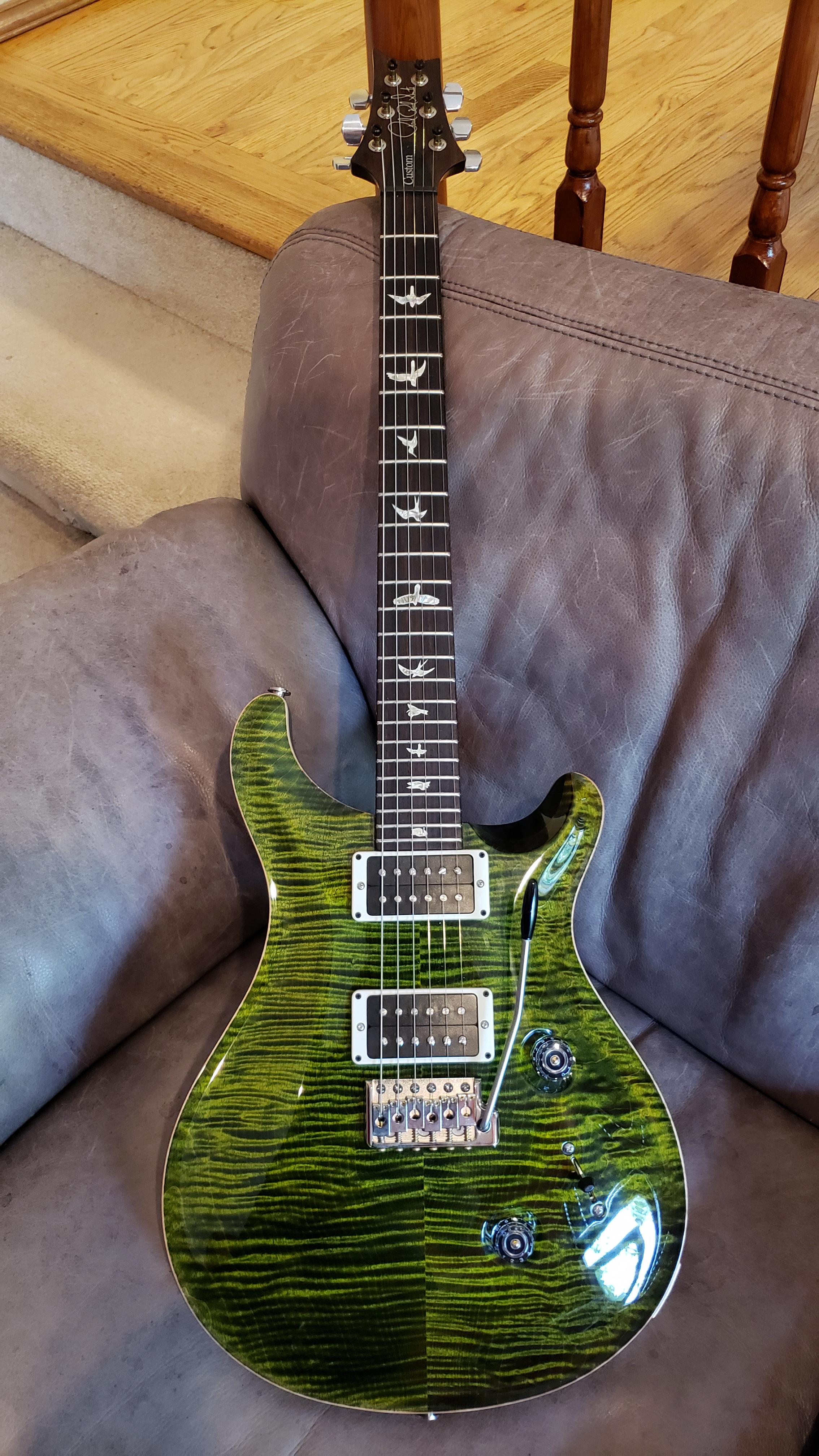 Due to the lack of green guitars, here's my 2016 Custom 24 r
