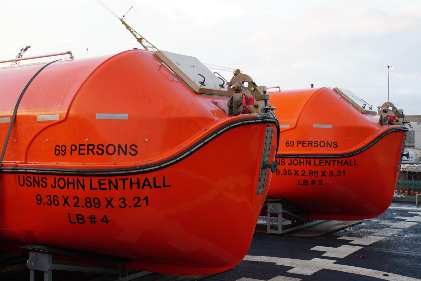 These lifeboats hold 69 persons each. r/pics