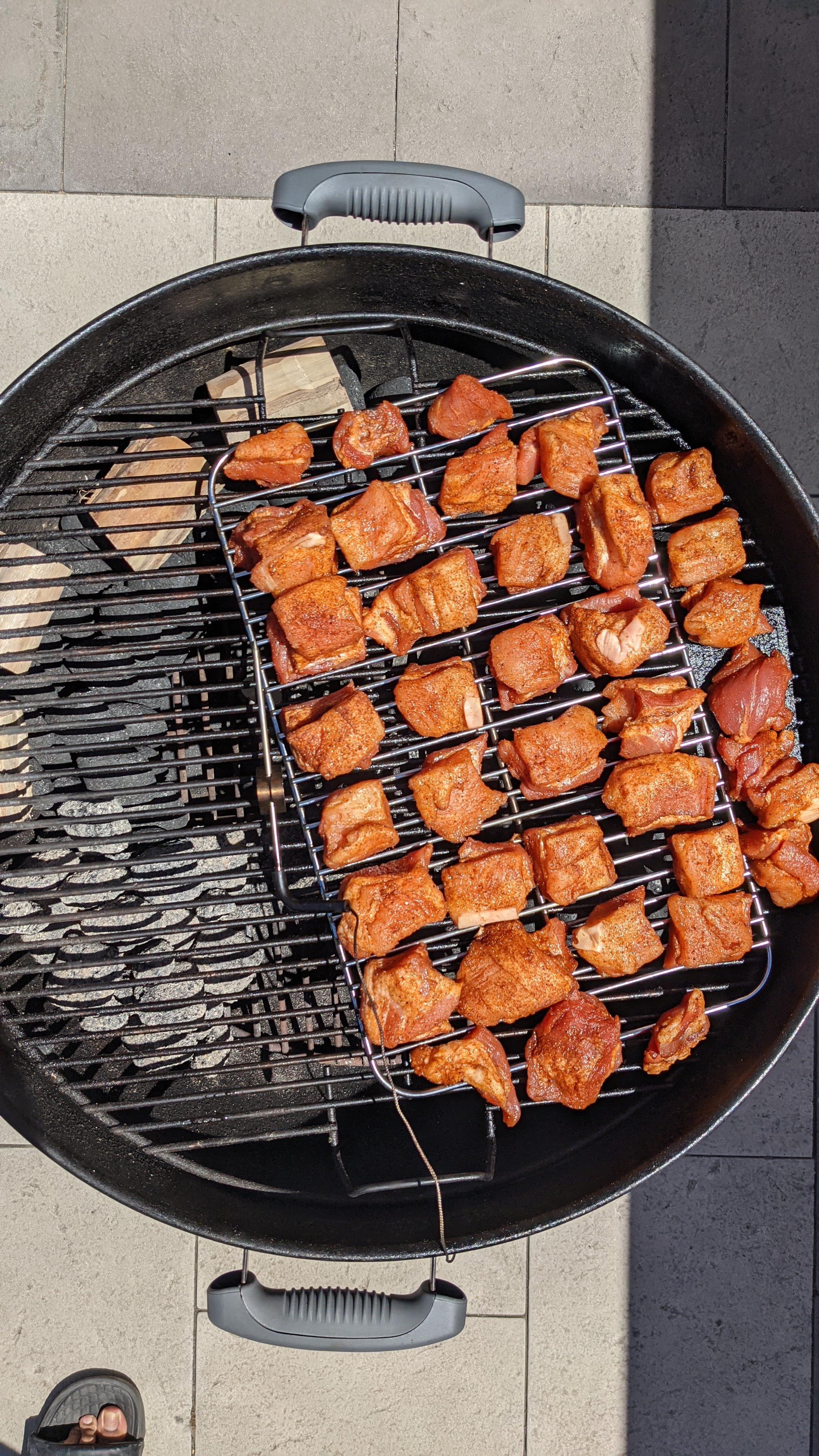 Pork Belly Burnt Ends on the er Kettle r/webergrills