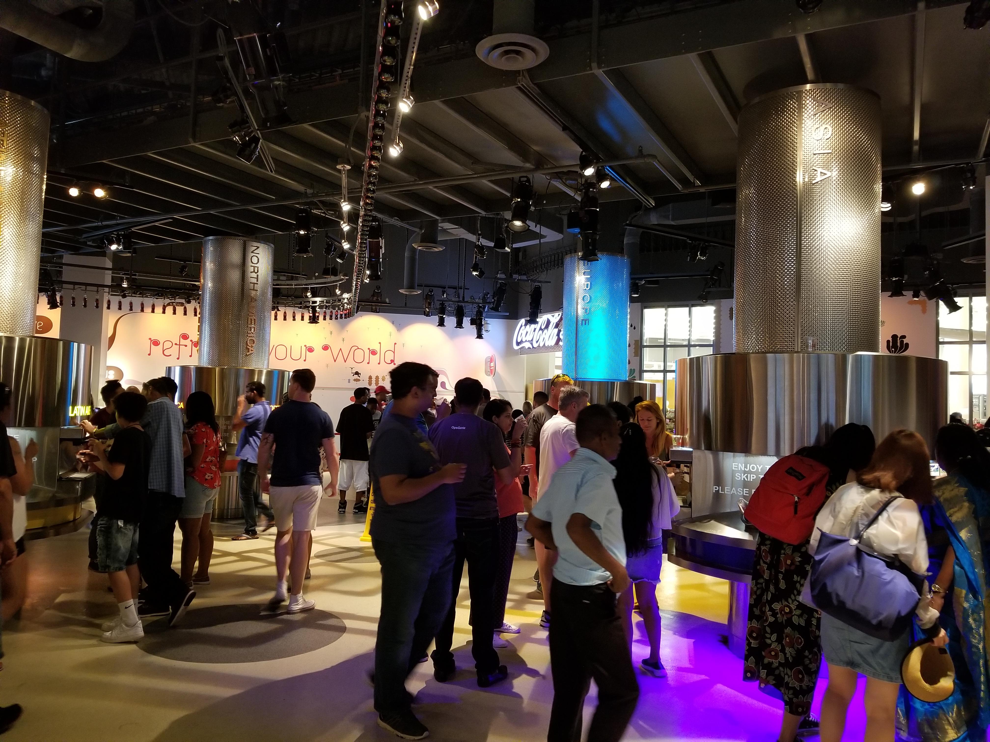 Tasting room of World of Coca Cola in Atlanta, Over 100