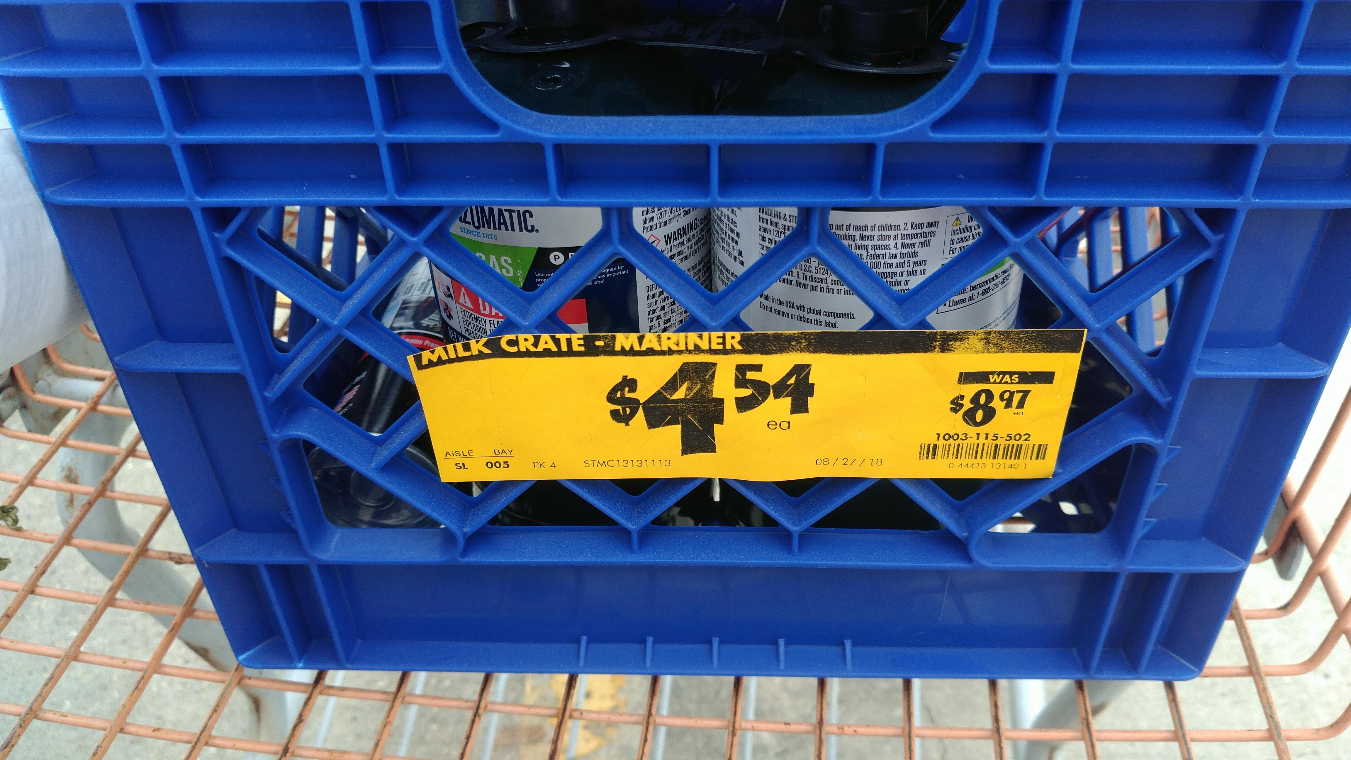 Home Depot has crates on clearance. r/kayakfishing