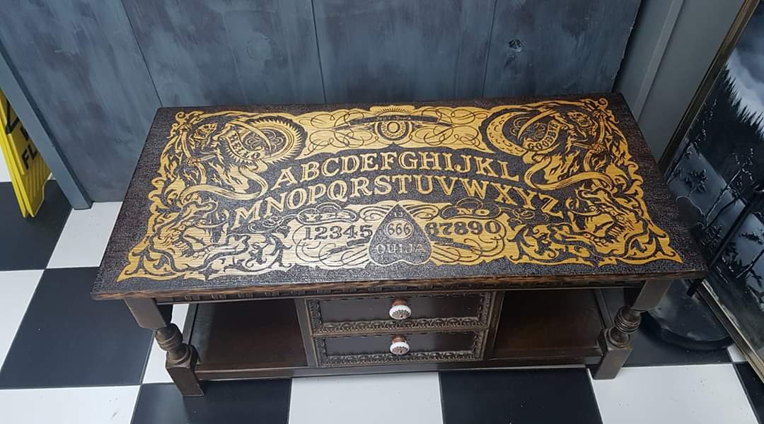 Ouija board Coffee table Pyrography