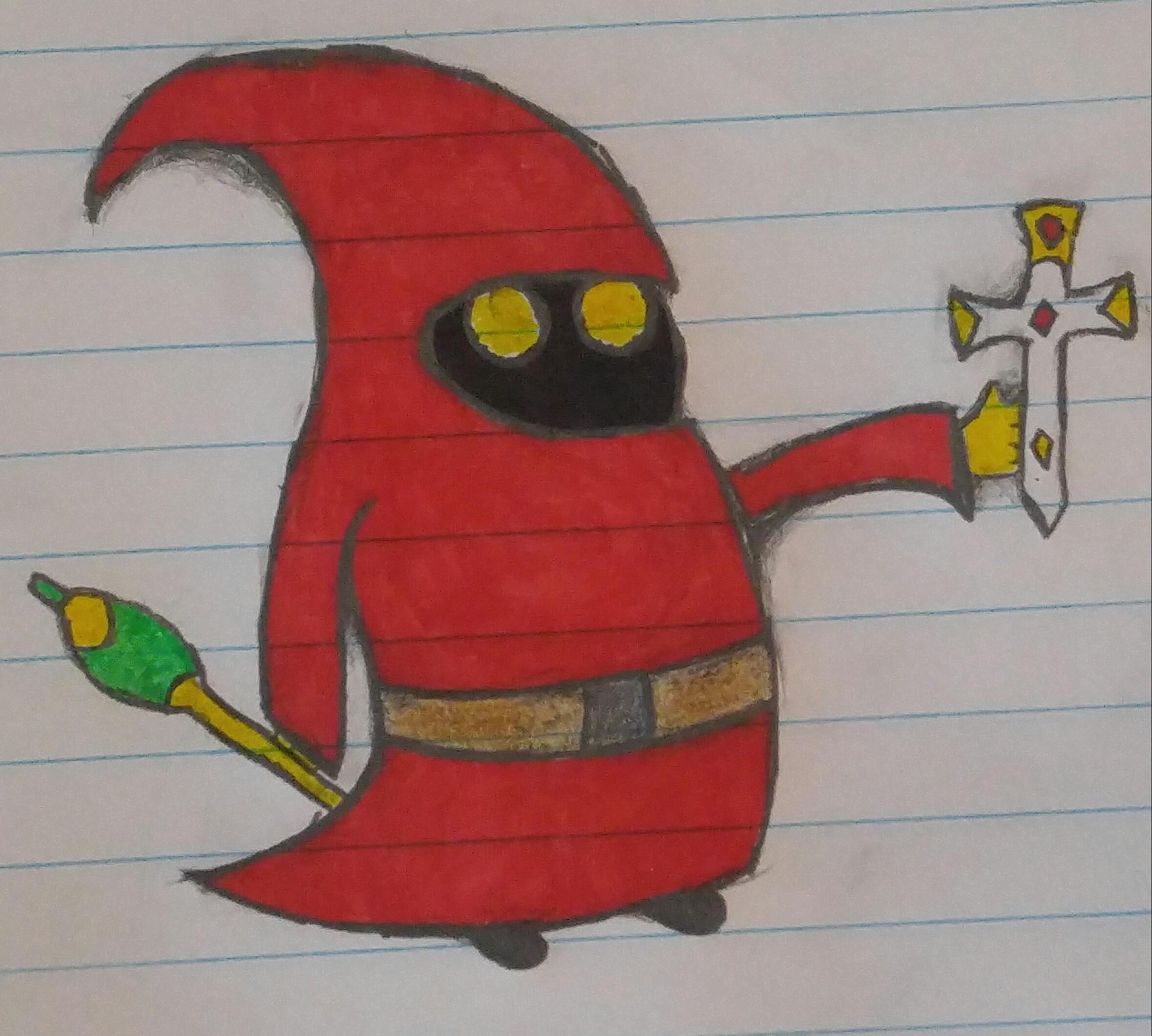 Sorc Fanart, equipped with St. Abraham's wand and a T5 Scepter r/RotMG