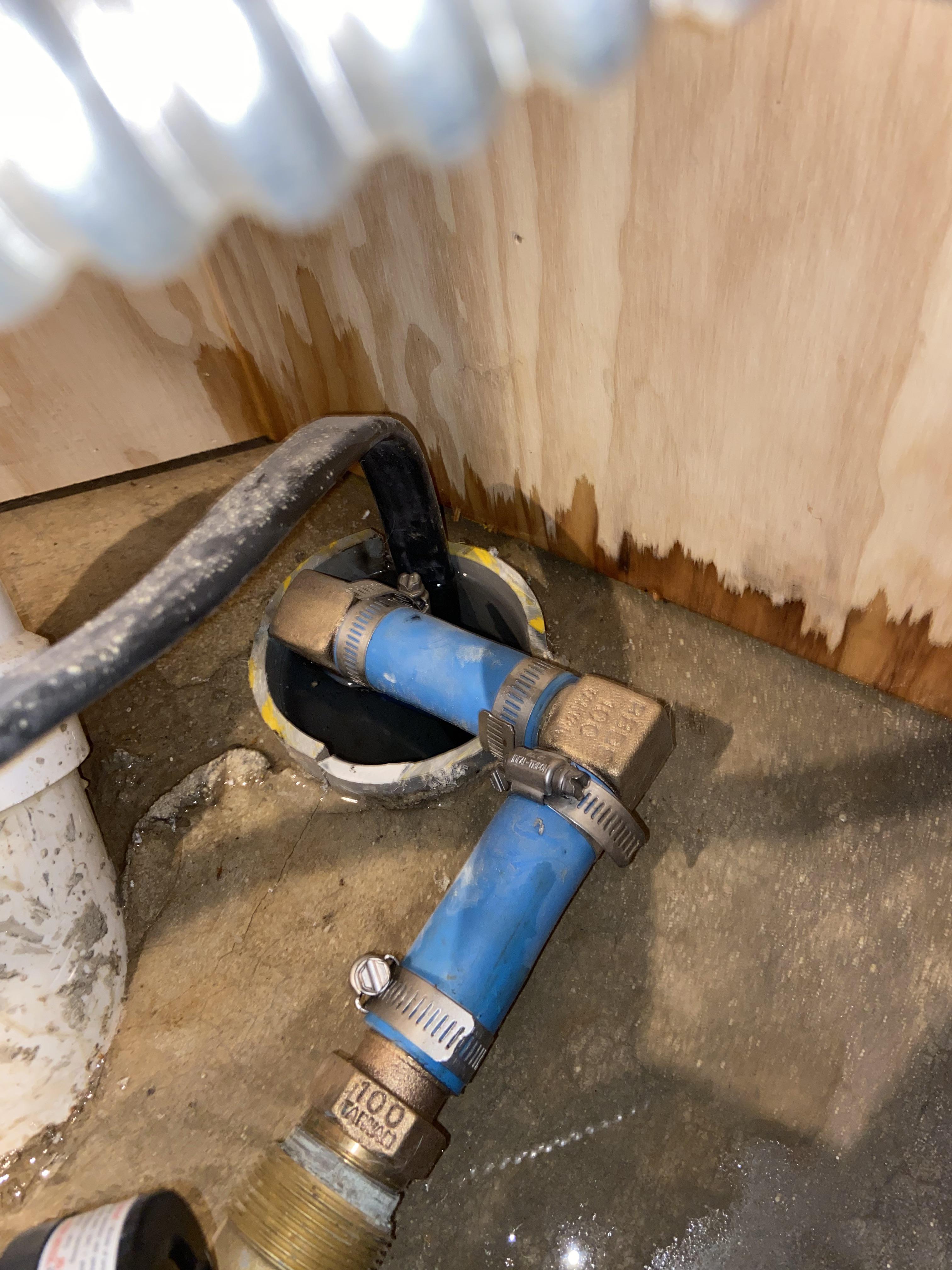 Water coming up through hole main well line. Any ideas on how to fix