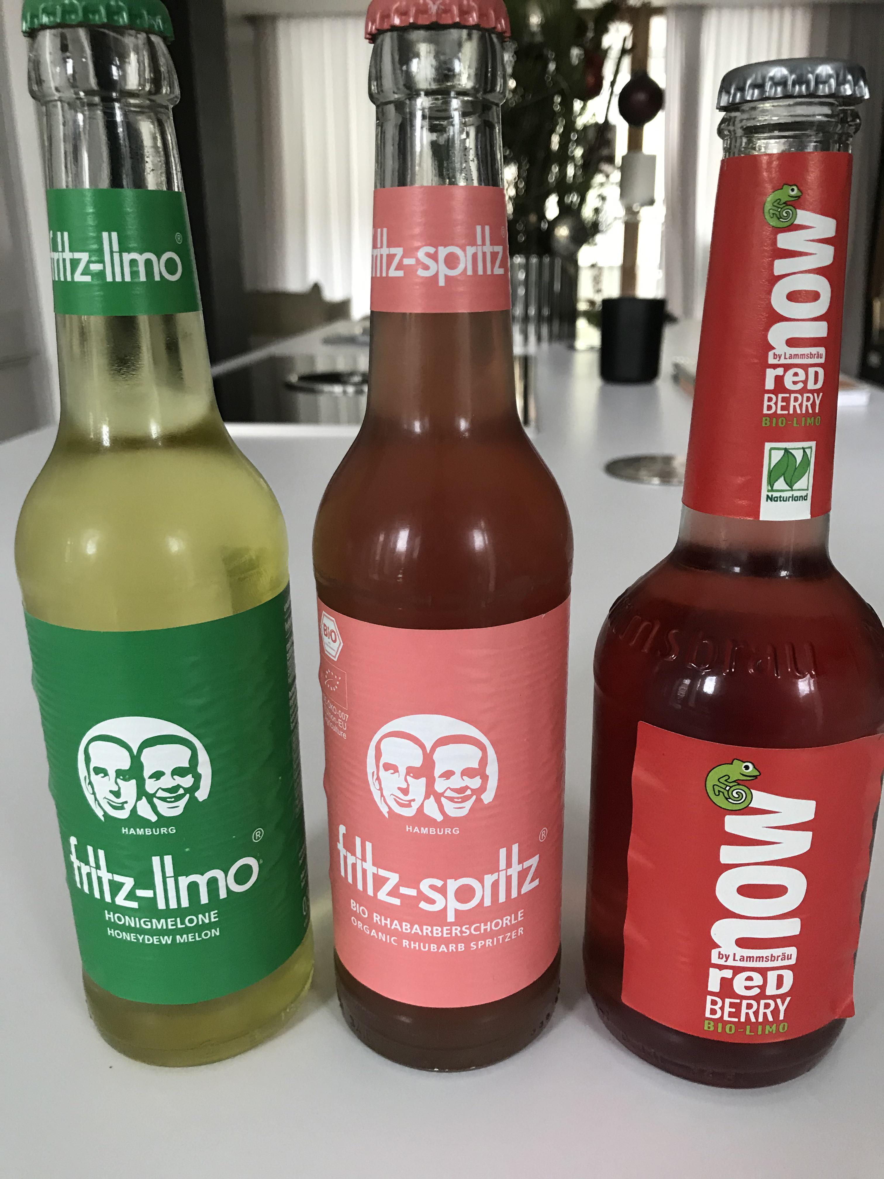German Sodas. Honeydew melon, rhubarb and red berry r/Soda