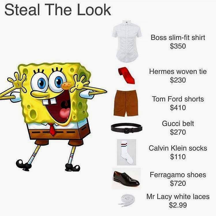 [Meme] Spongebob got cash money streetwear
