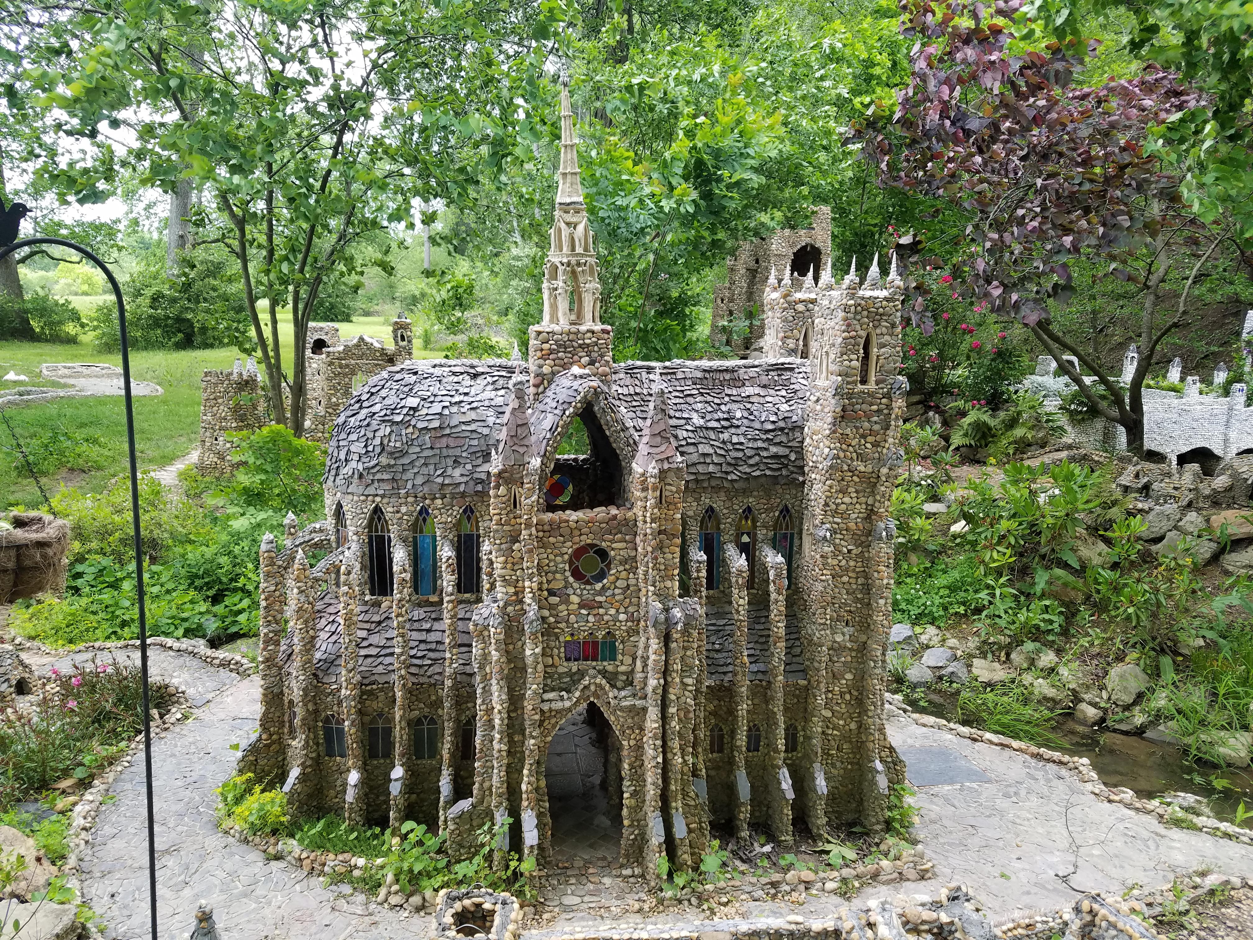 One of the structures in a community rock garden . Calhoun, Ga r/pics