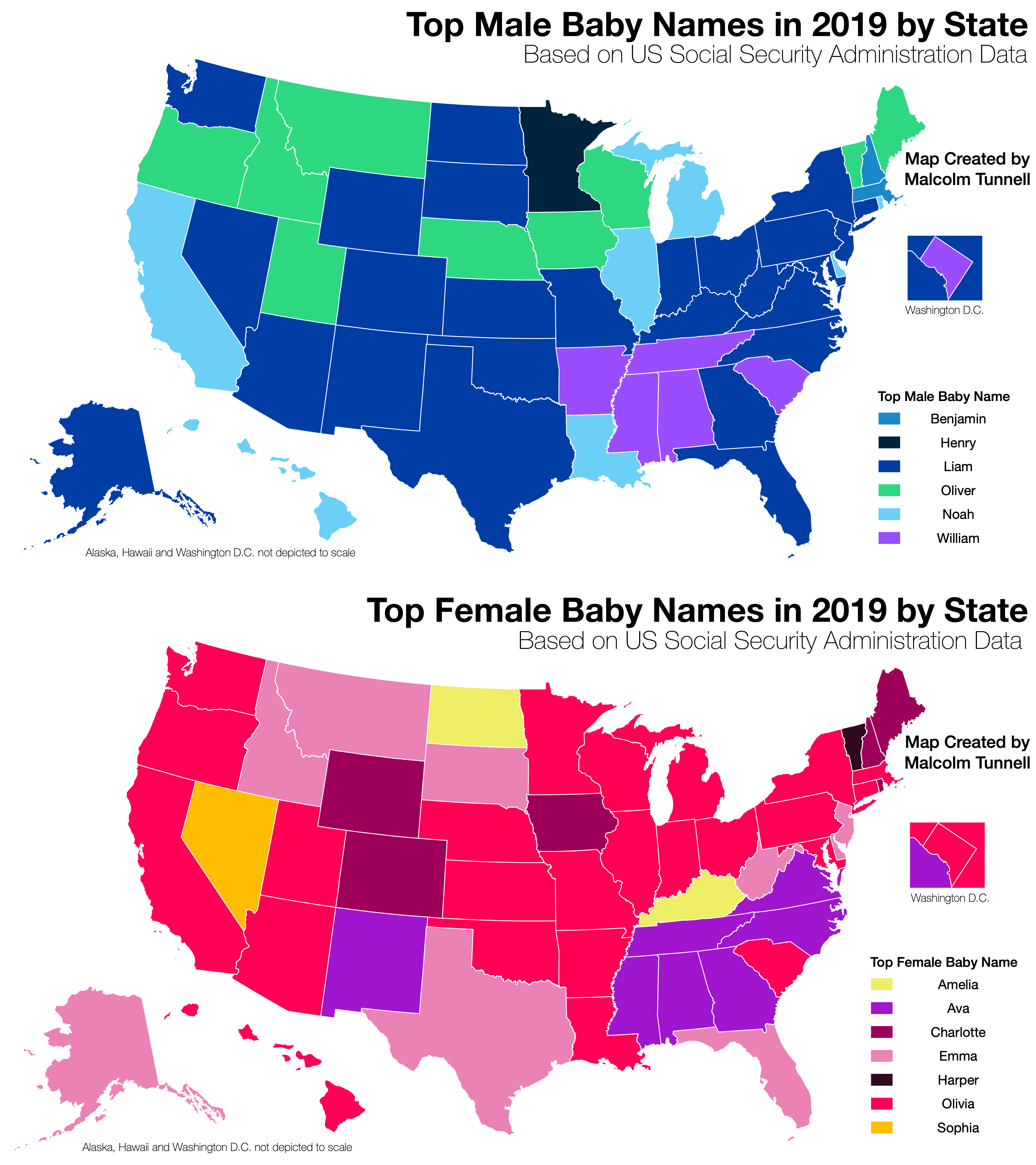 Here are the most popular baby names in each state, because this sort