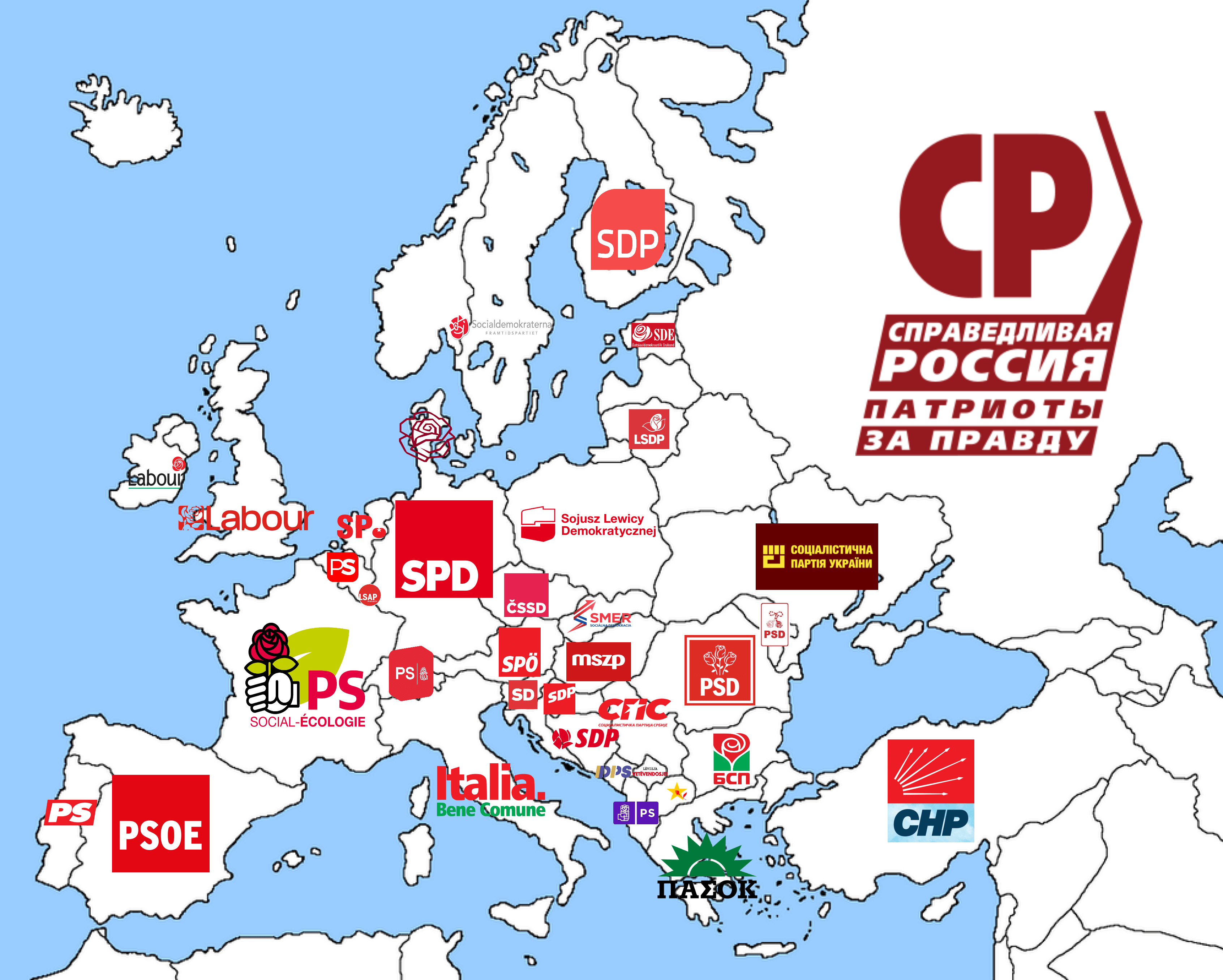 logos of the european social democrat parties r/SocialDemocracy(06)