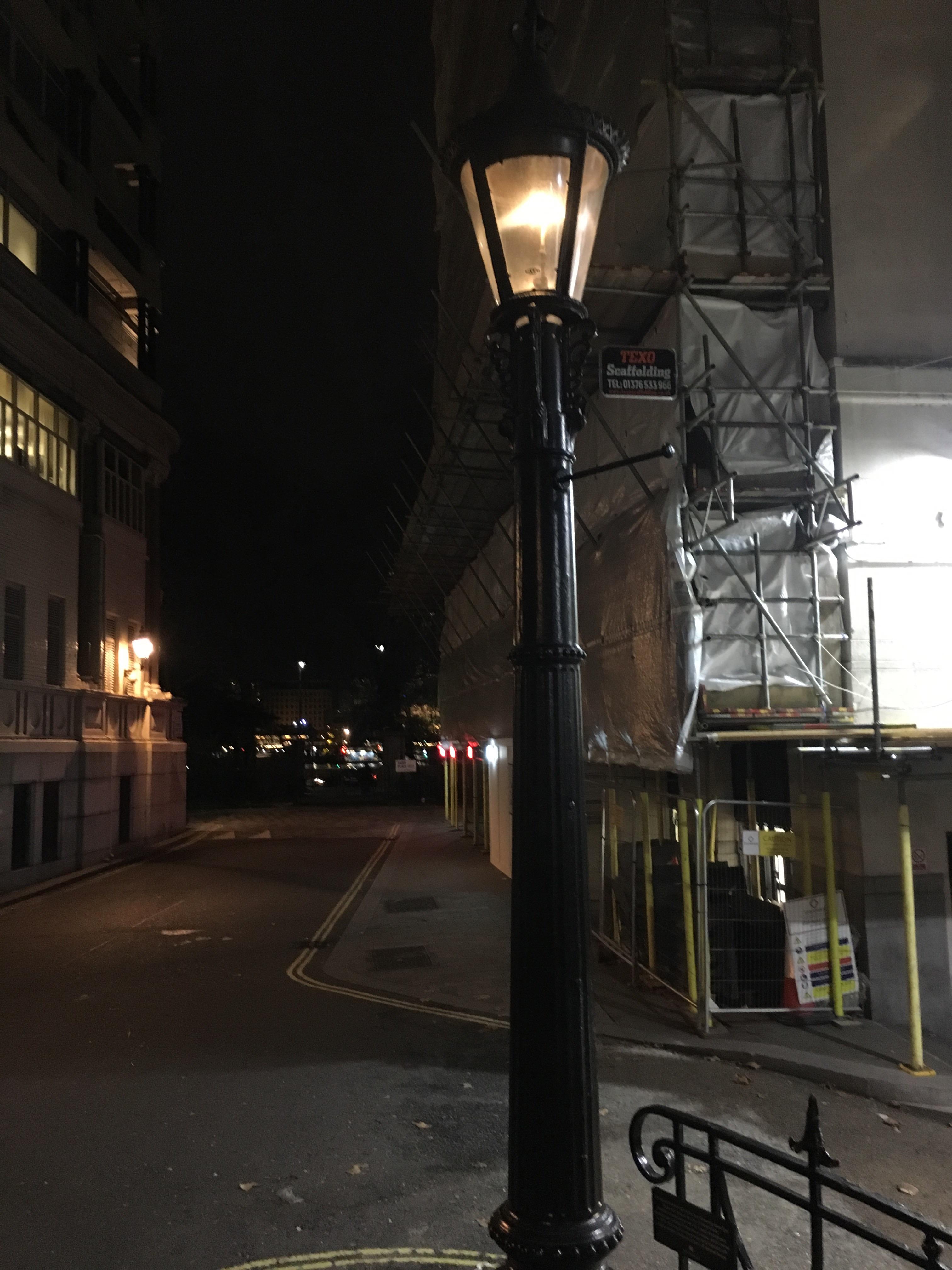 This is believed to be the last remaining gas Street lamp in London