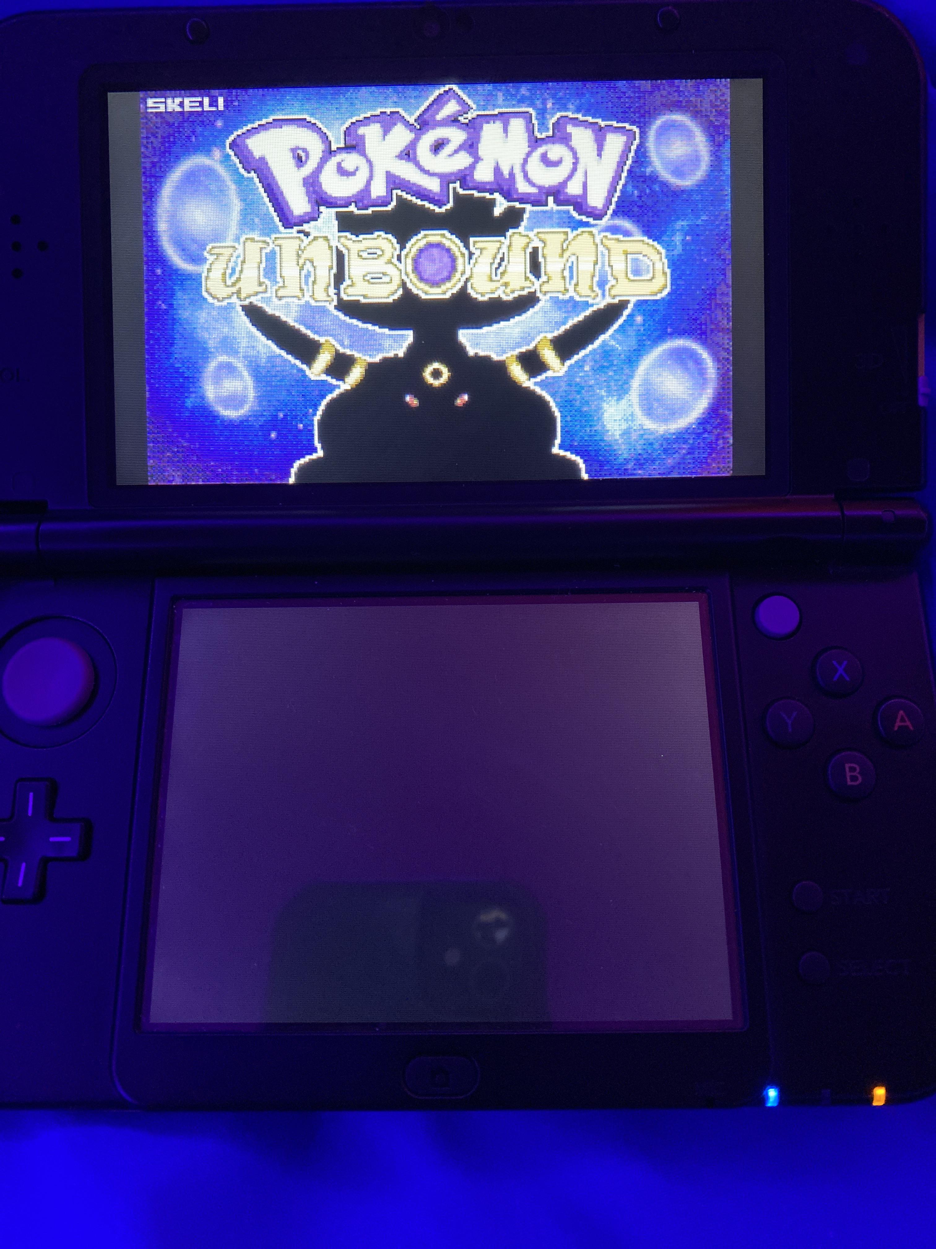 Injected Pokémon unbound rom on my 3ds! PokemonUnbound