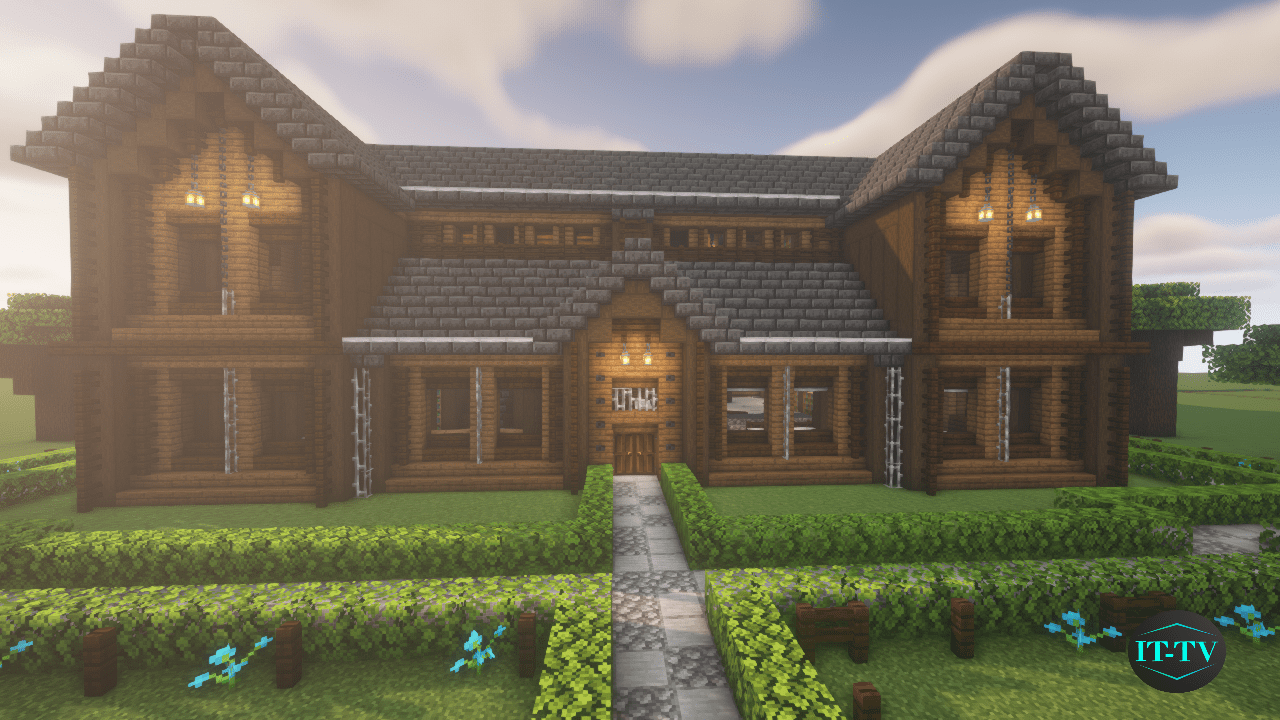 large wooden house design Full view & Tutorial link in the comments