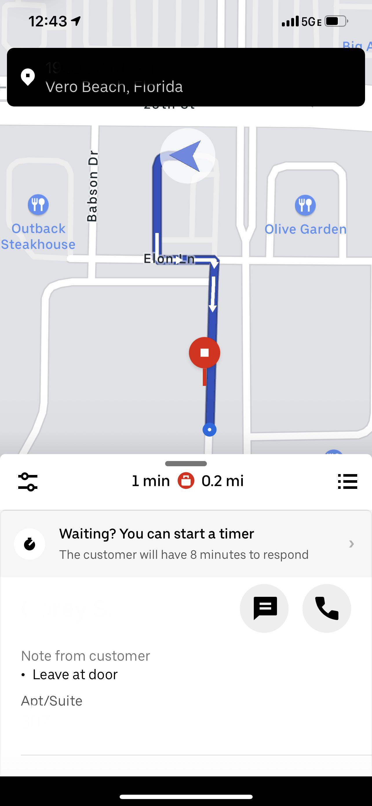 10.25 to deliver ChickFilA to the apartments behind ChickFilA… 0