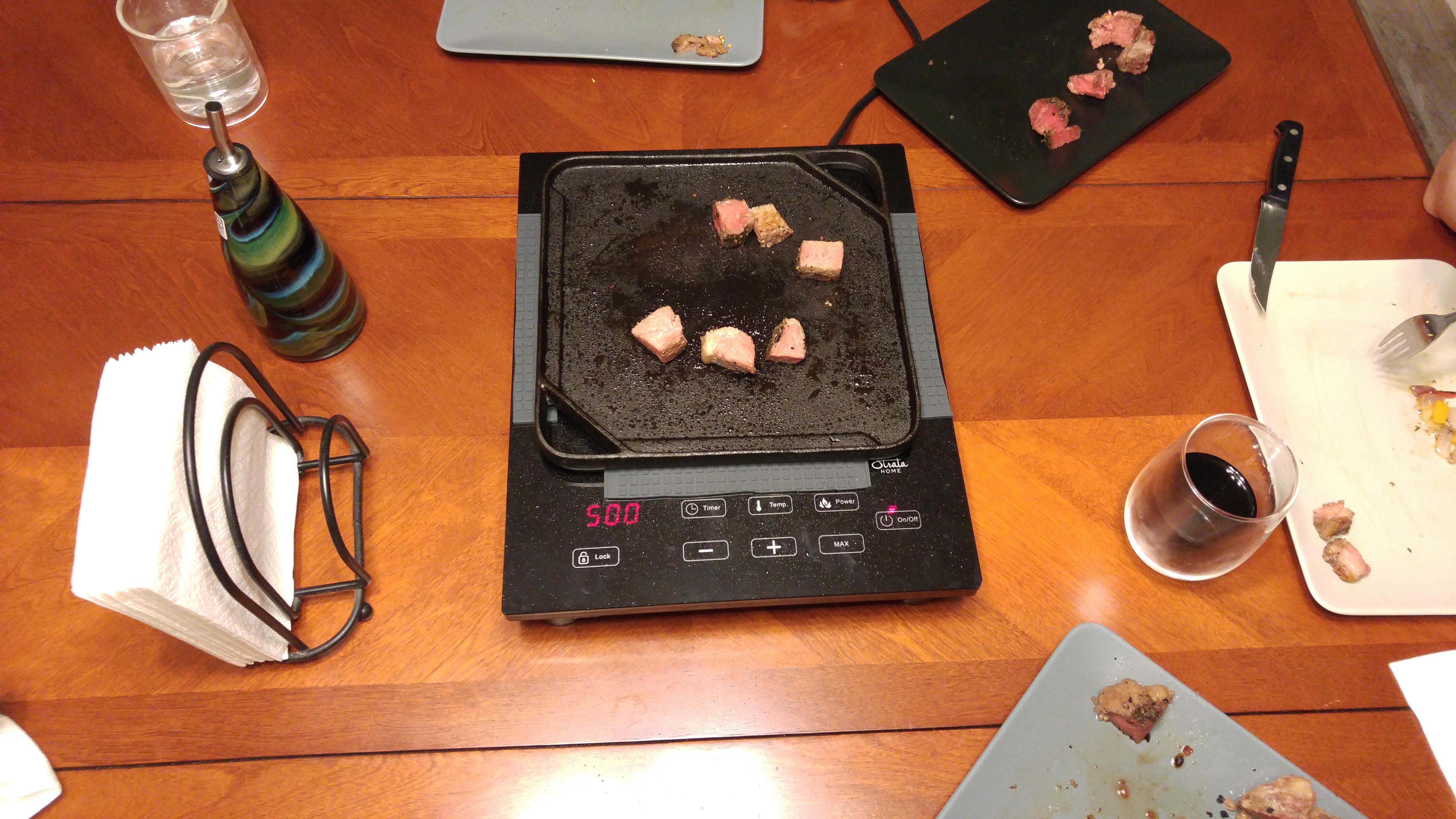 Sous Vide + Induction Hot Plate + Cast Iron Griddle = Amazing Steak! r/steak