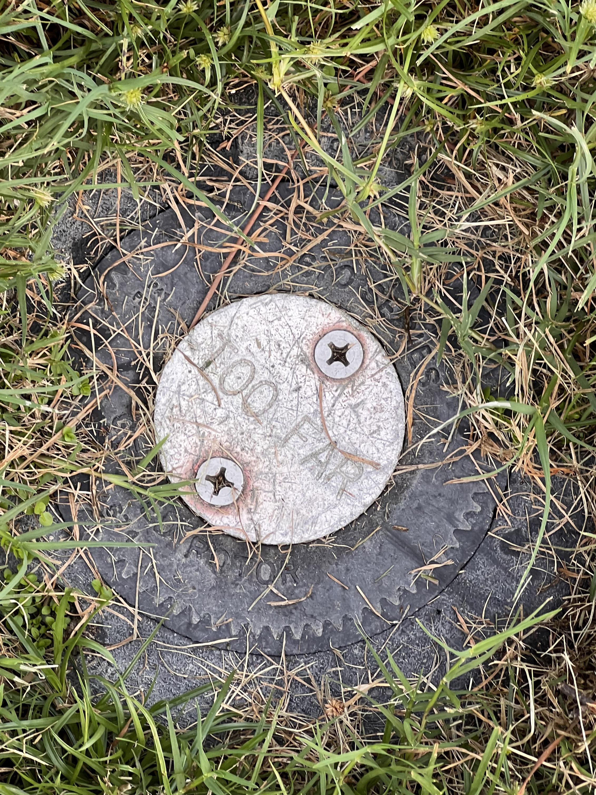 Pessimistic sprinkler head yardage marker. r/golf