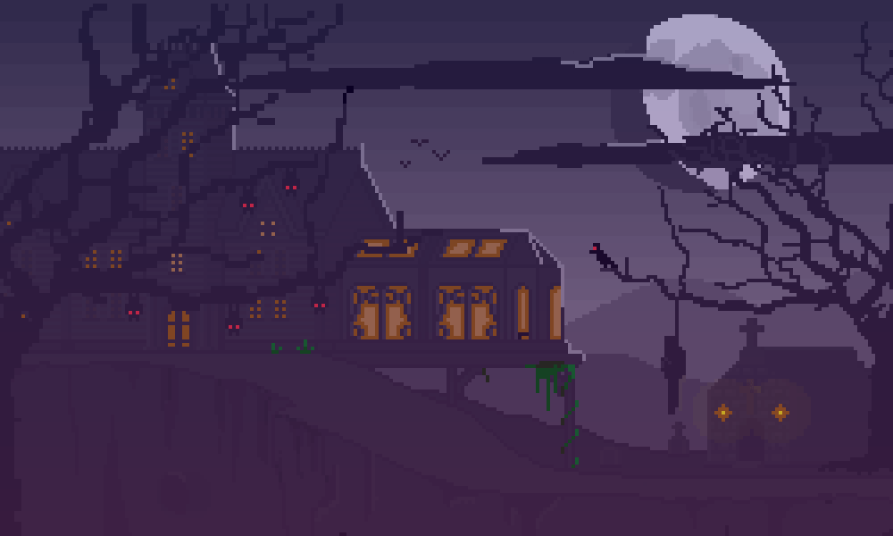 My latest pixel artwork Haunted Mansion r/PixelArt