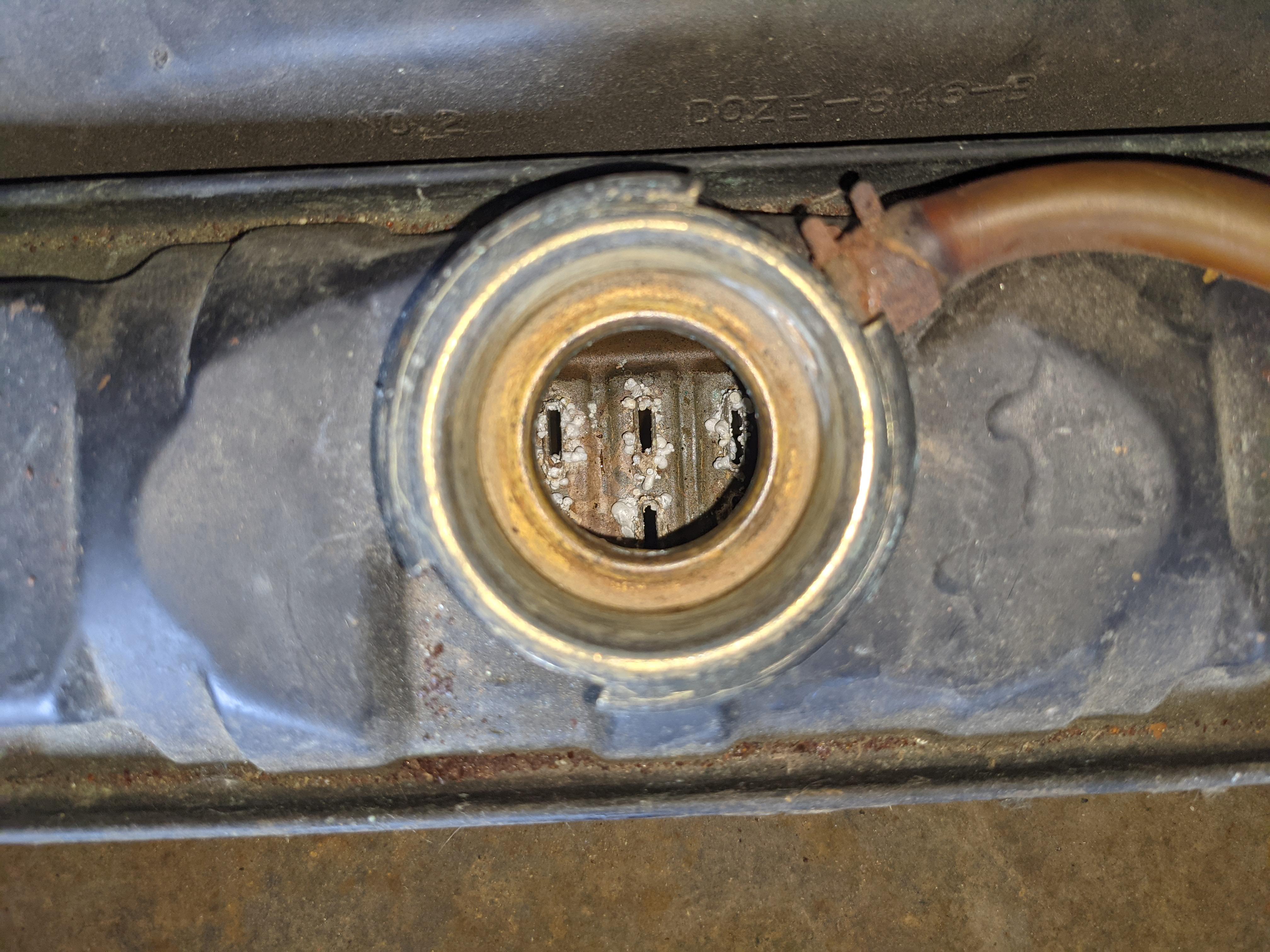 White residue buildup in empty radiator r/projectcar