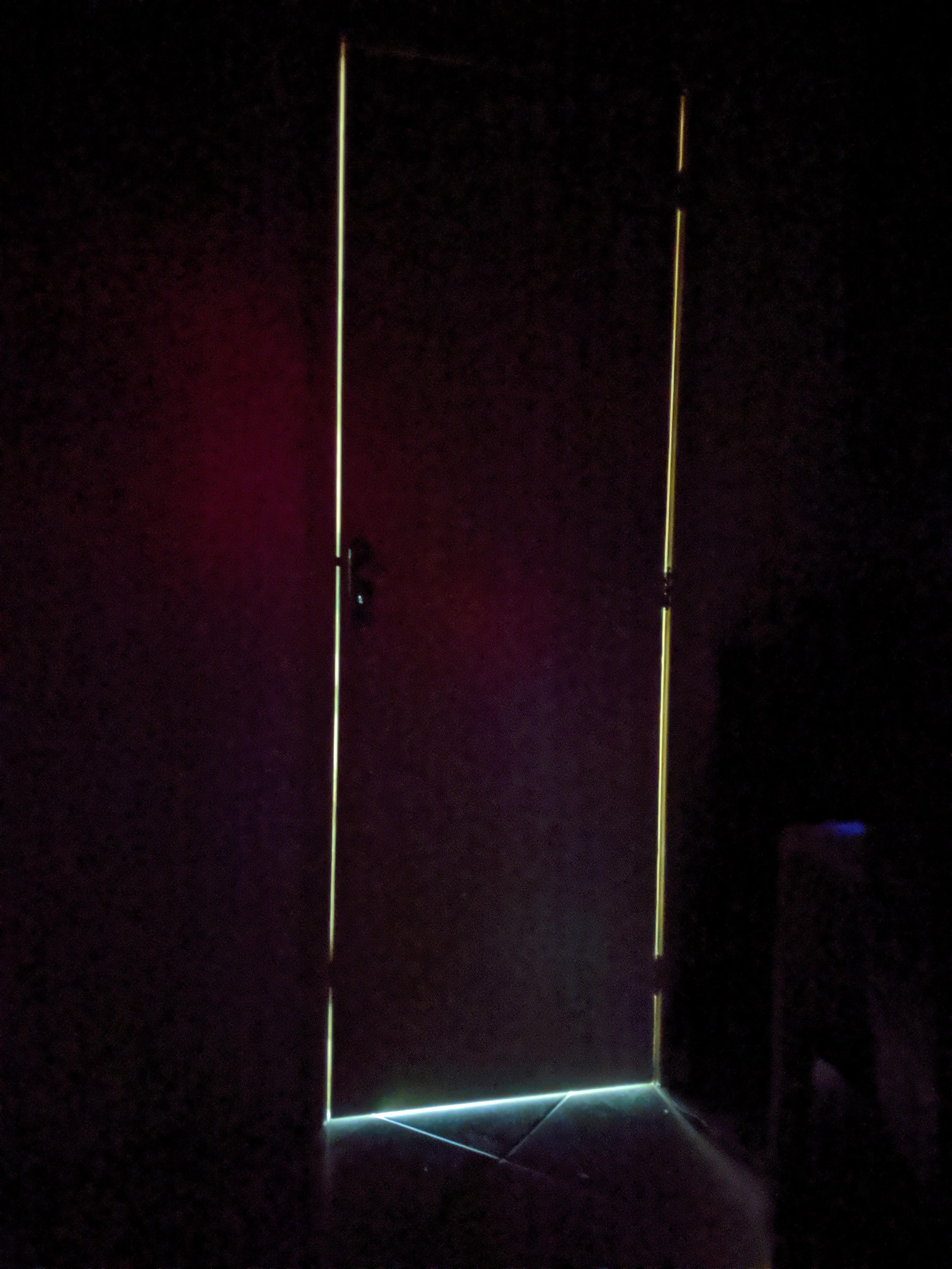 my bedroom door at night when someone let the lights on in the hallway