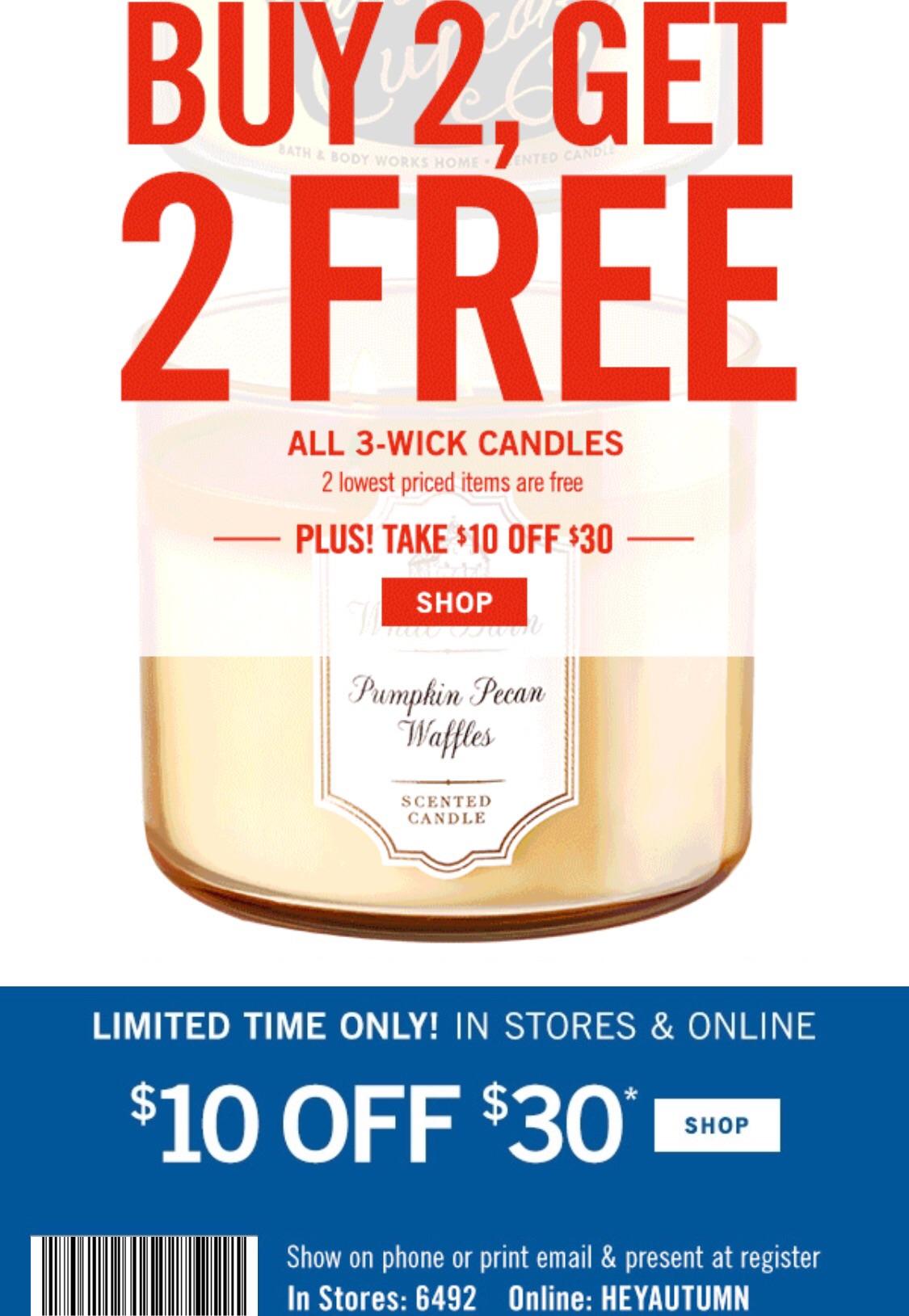 Bath & Body Works buy 4 candles works out to 8.75 each (one of the