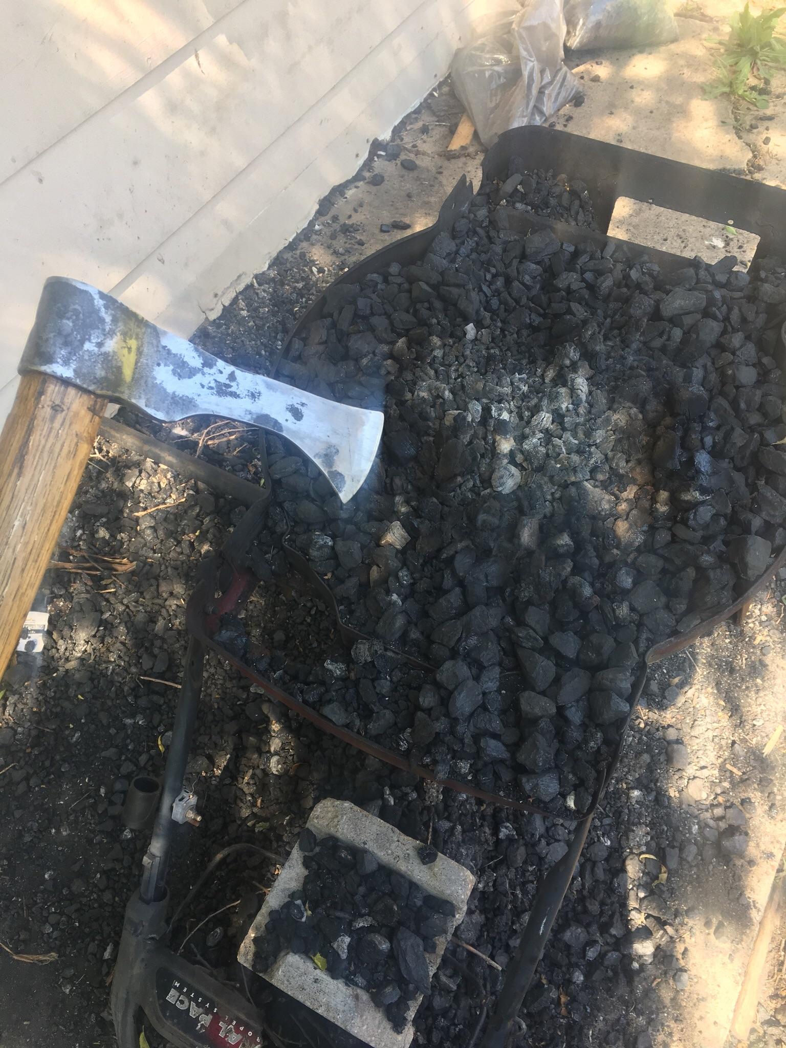 My first axe over my ( welded carbon steel edge with mild