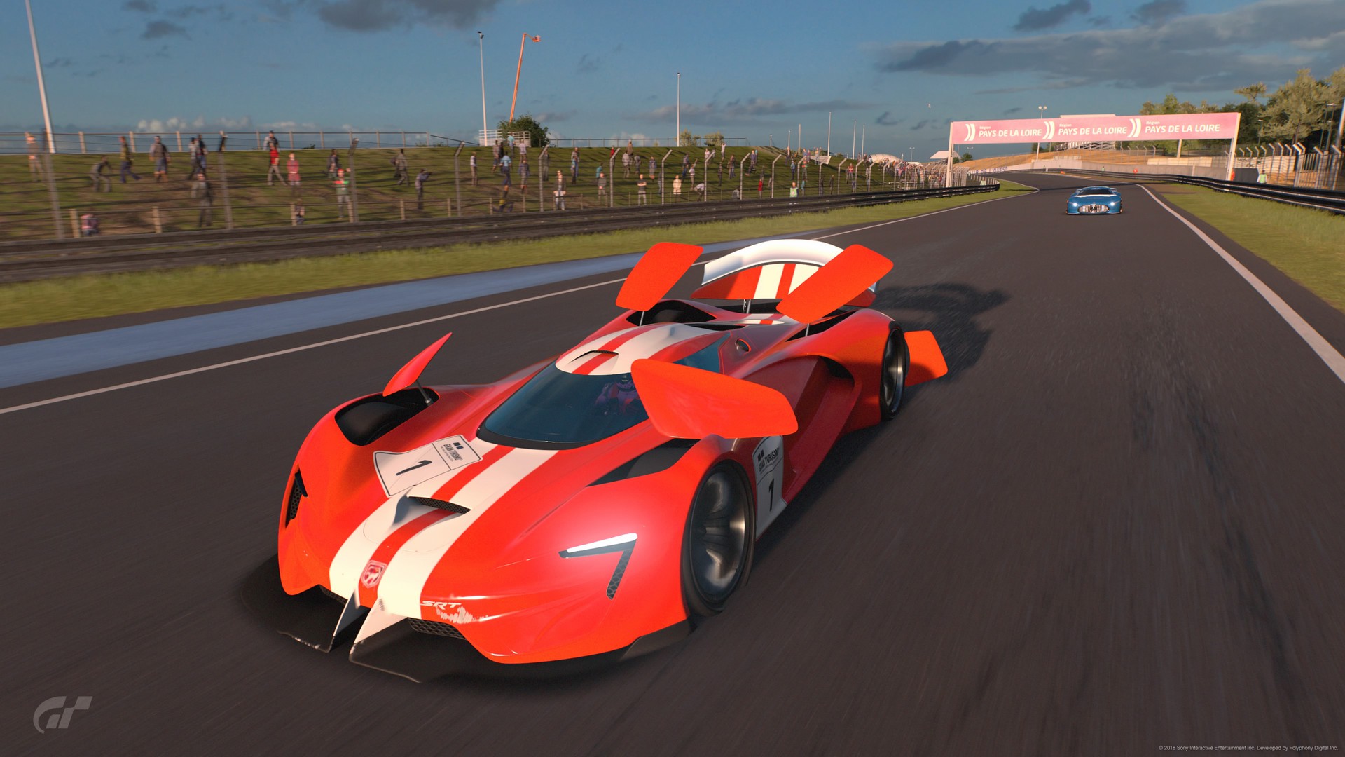 Lapping the field in the new Sarthe Vision GT race (Viper themed SRT