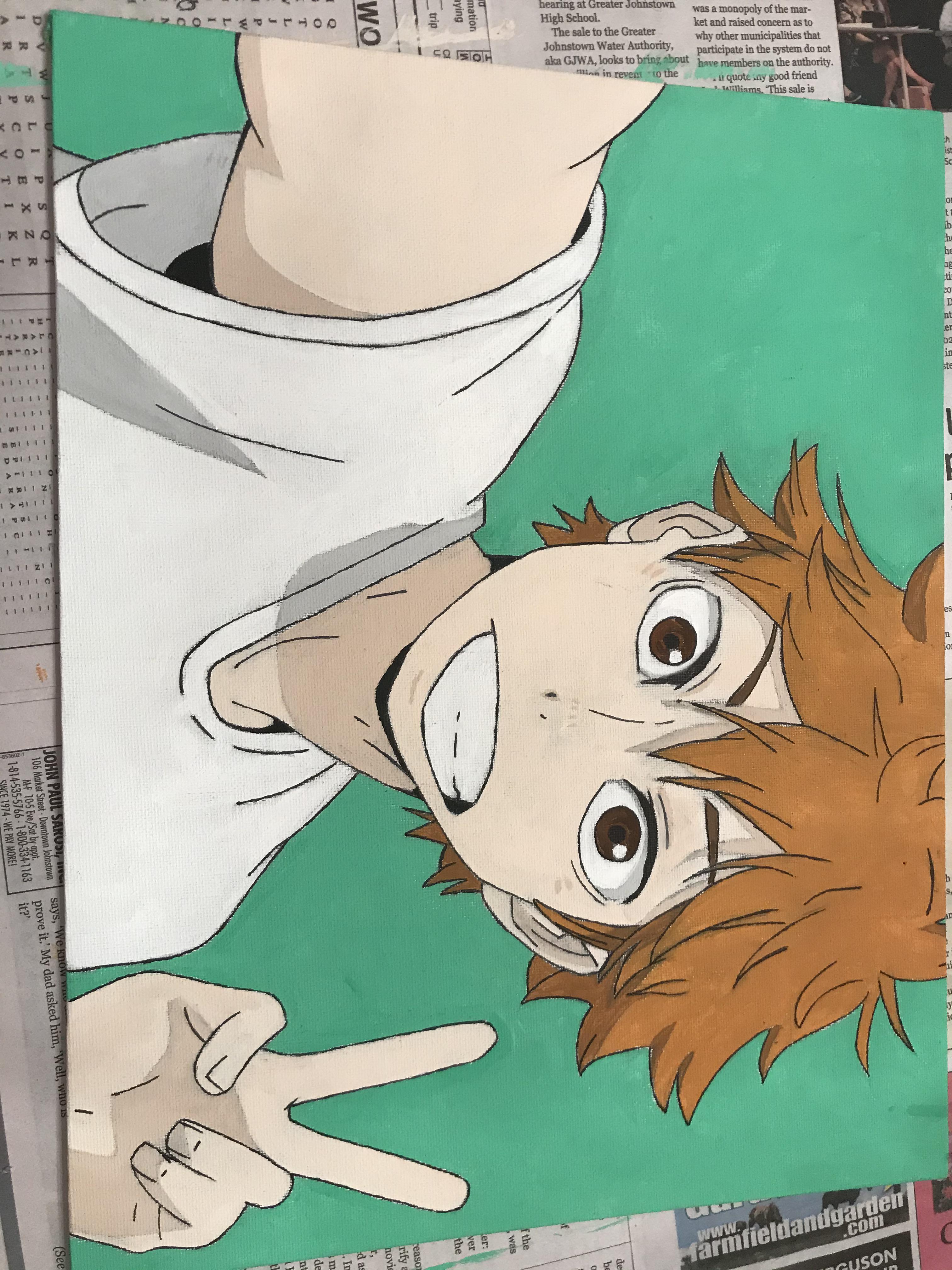 Hinata painting!! r/haikyuu