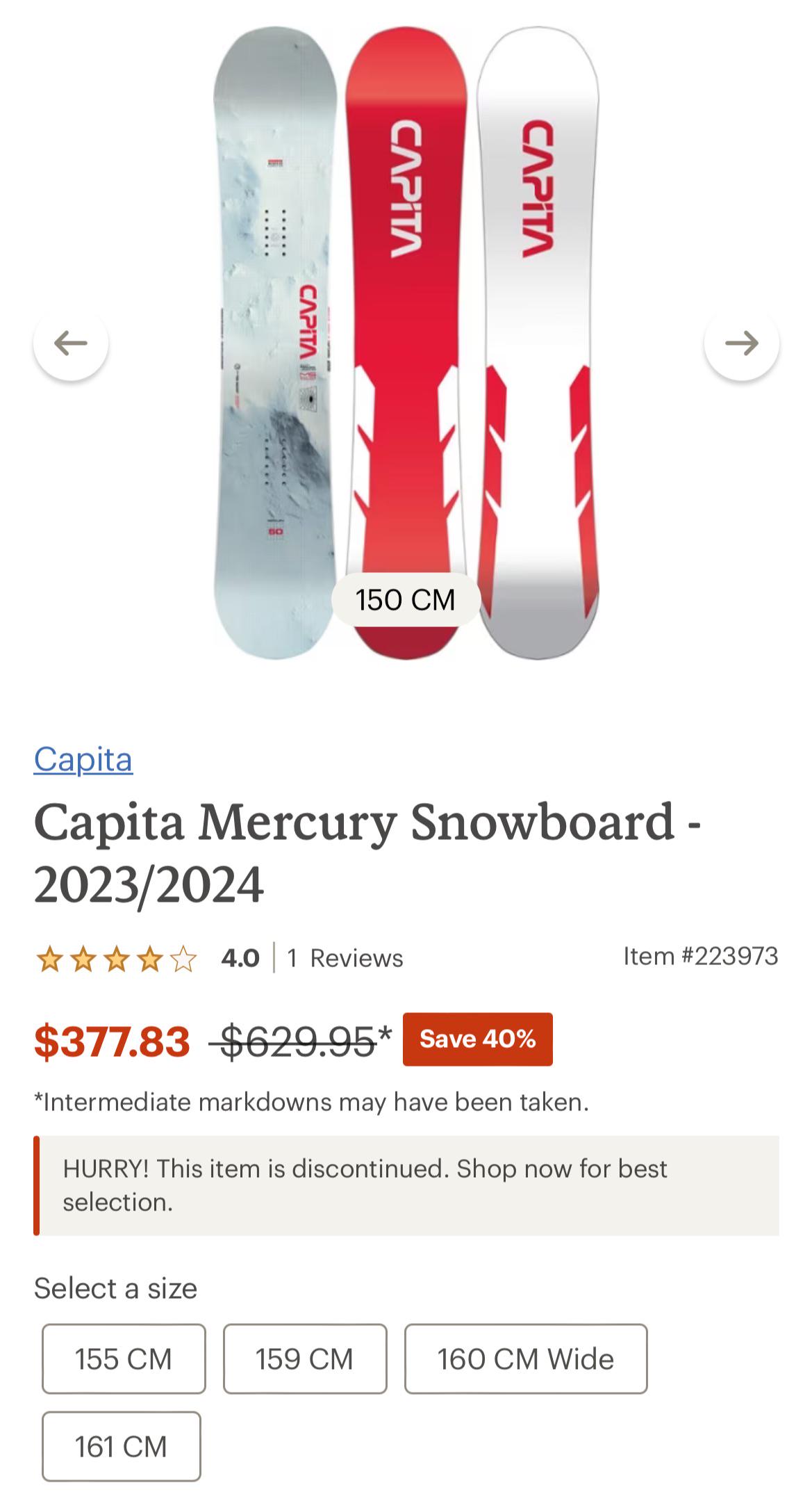 Mercury’s on sale at REI r/snowboarding