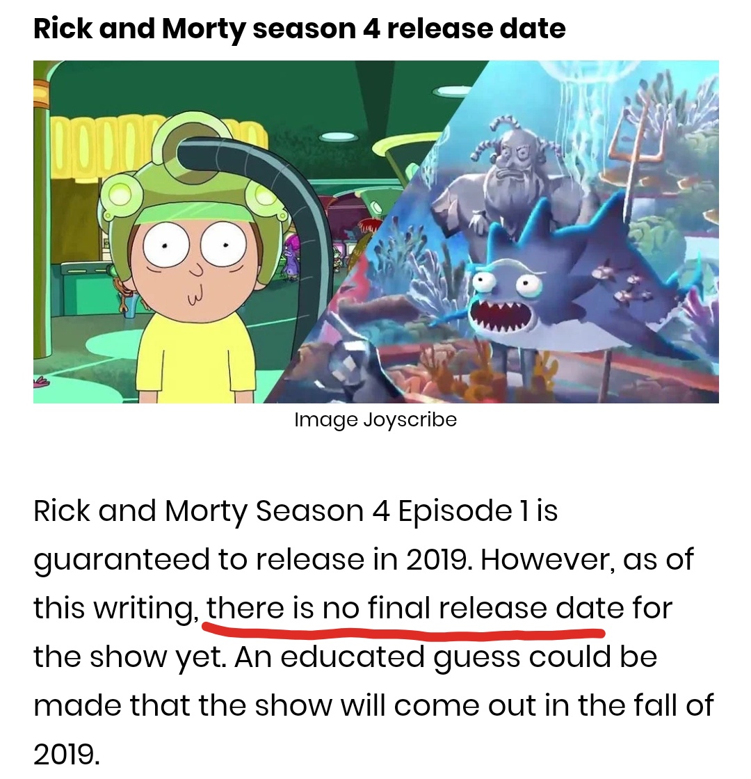 Rick And Morty Season 6 Release Date Reddit