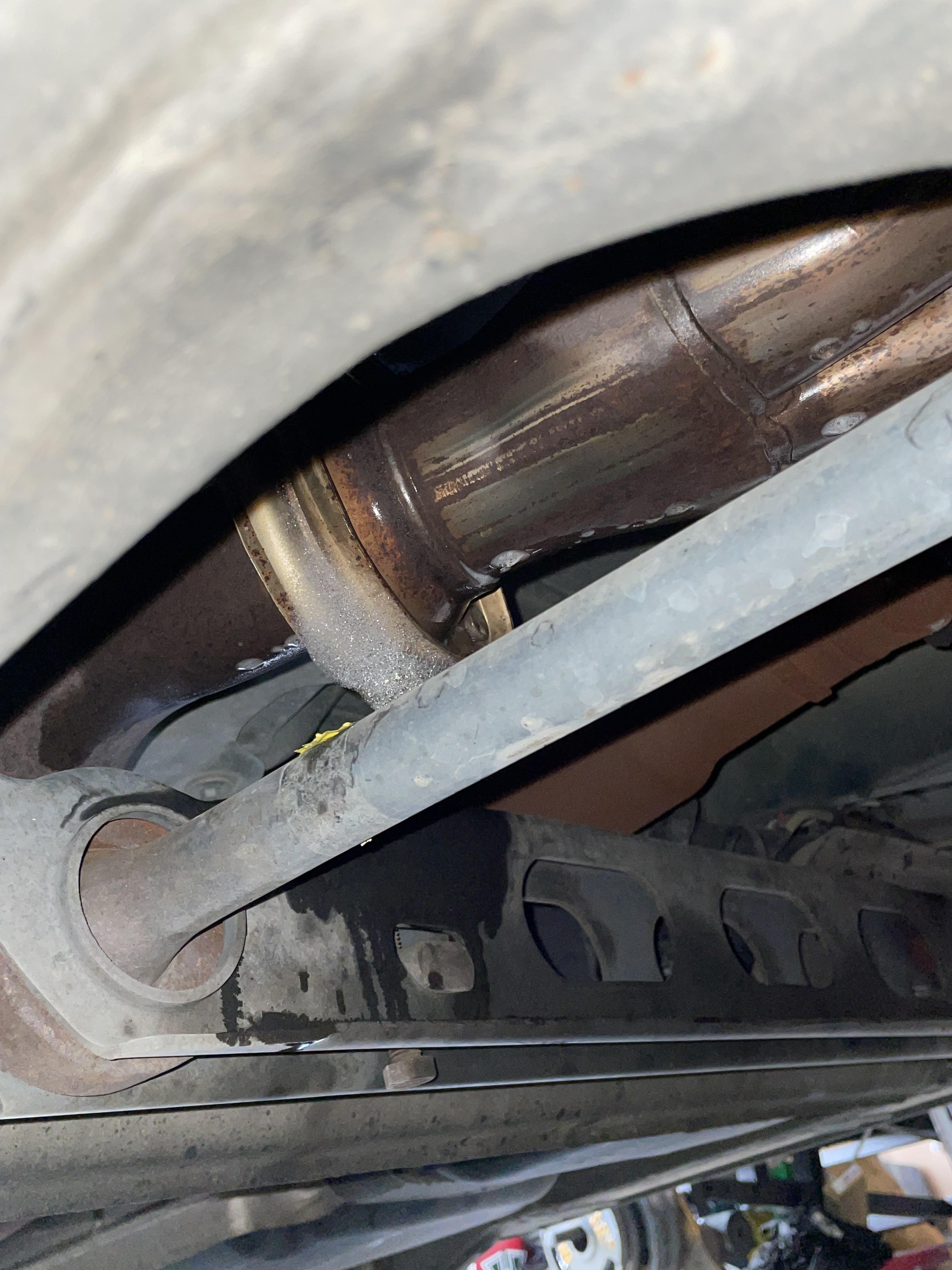 Found exhaust leak at this area. What is this connection called and what can I do to correct it