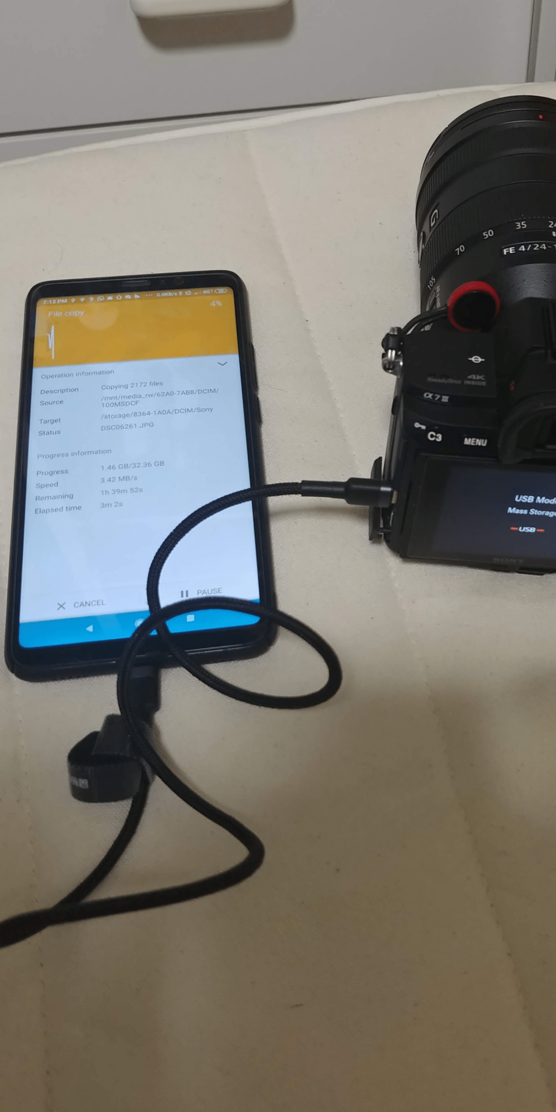 I just realised I can transfer files to my phone directly with a usb c