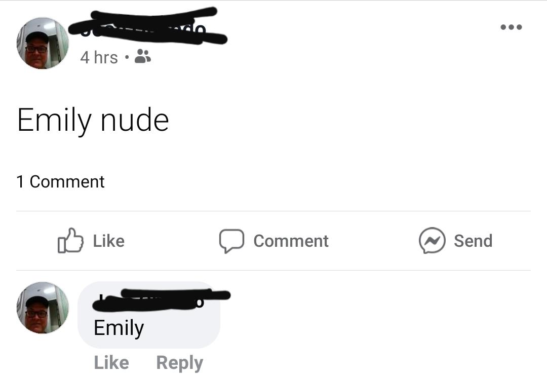Emily nude, Emily : oldpeoplefacebook
