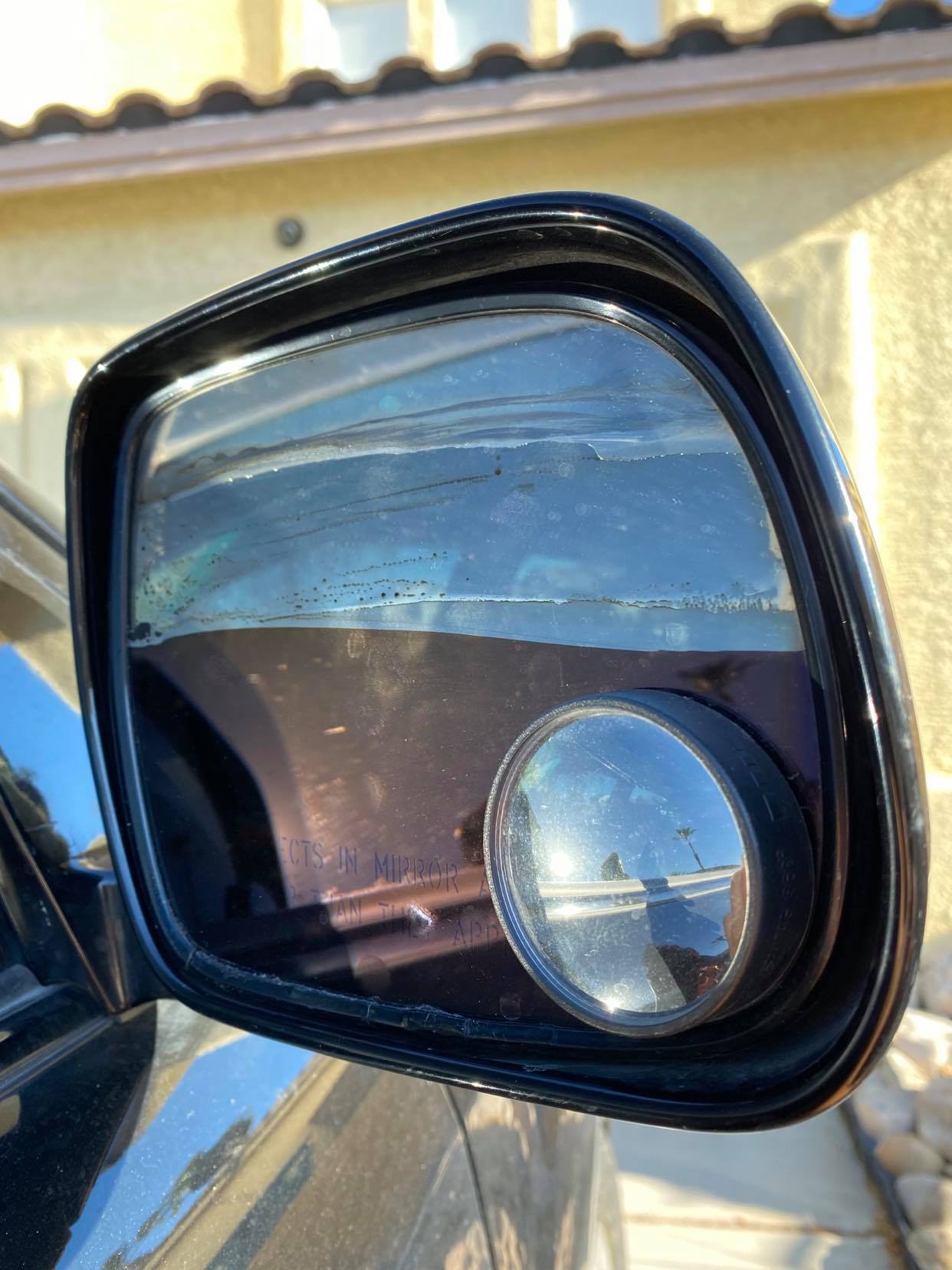 Door mirror's electrochromic fluid out of whack, affecting sight. Any