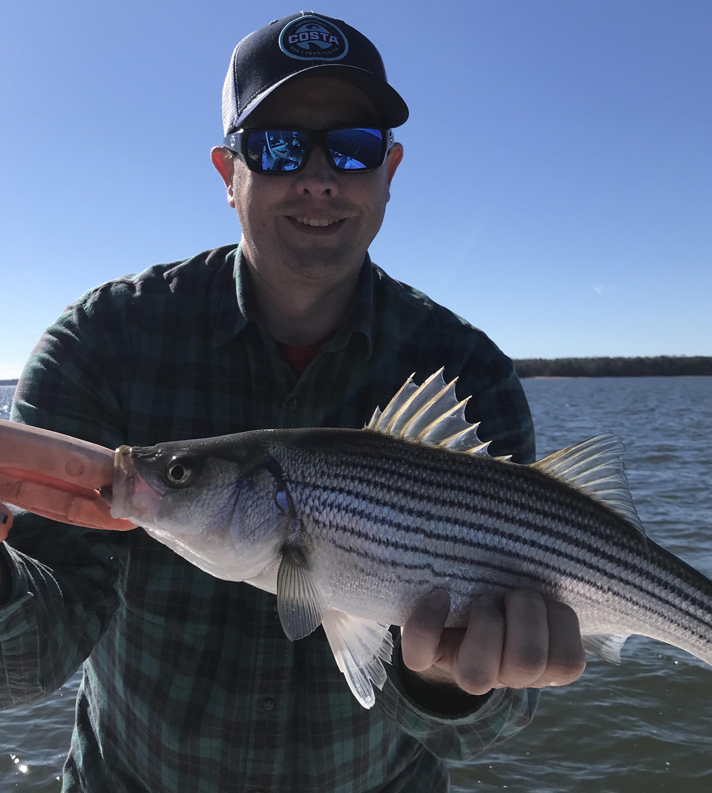 A little striper fishing on Lake Martin, Alex City, Alabama. r/Fishing