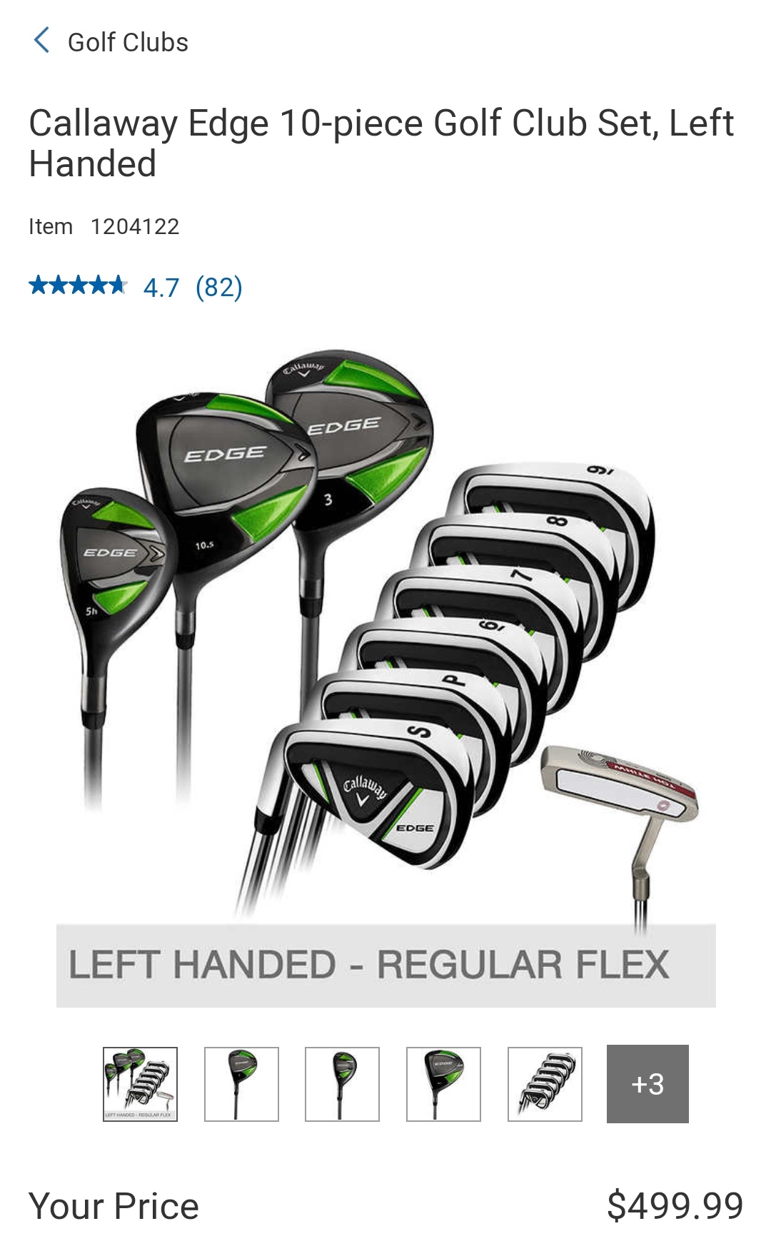Lefty Callaway Edge set able to add to cart on r/golf
