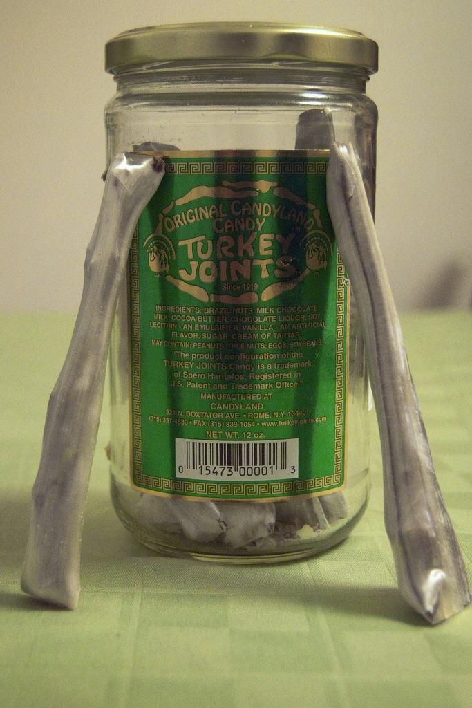 In Upstate New York, it’s natural to see Turkey Joint candies selling in stores during Christmas