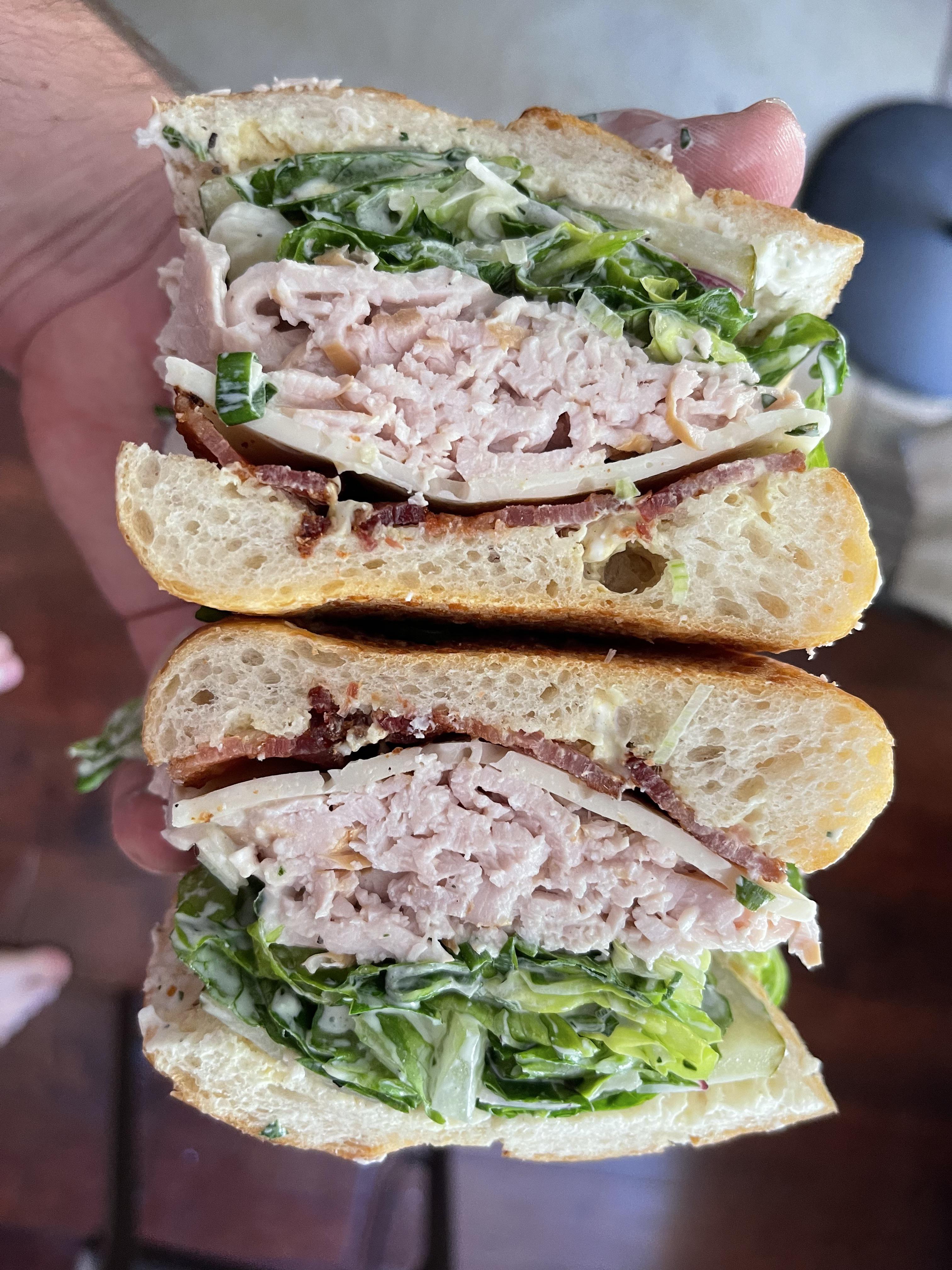 [Homemade] Turkey bacon Swiss with homemade scallion buttermilk ranch